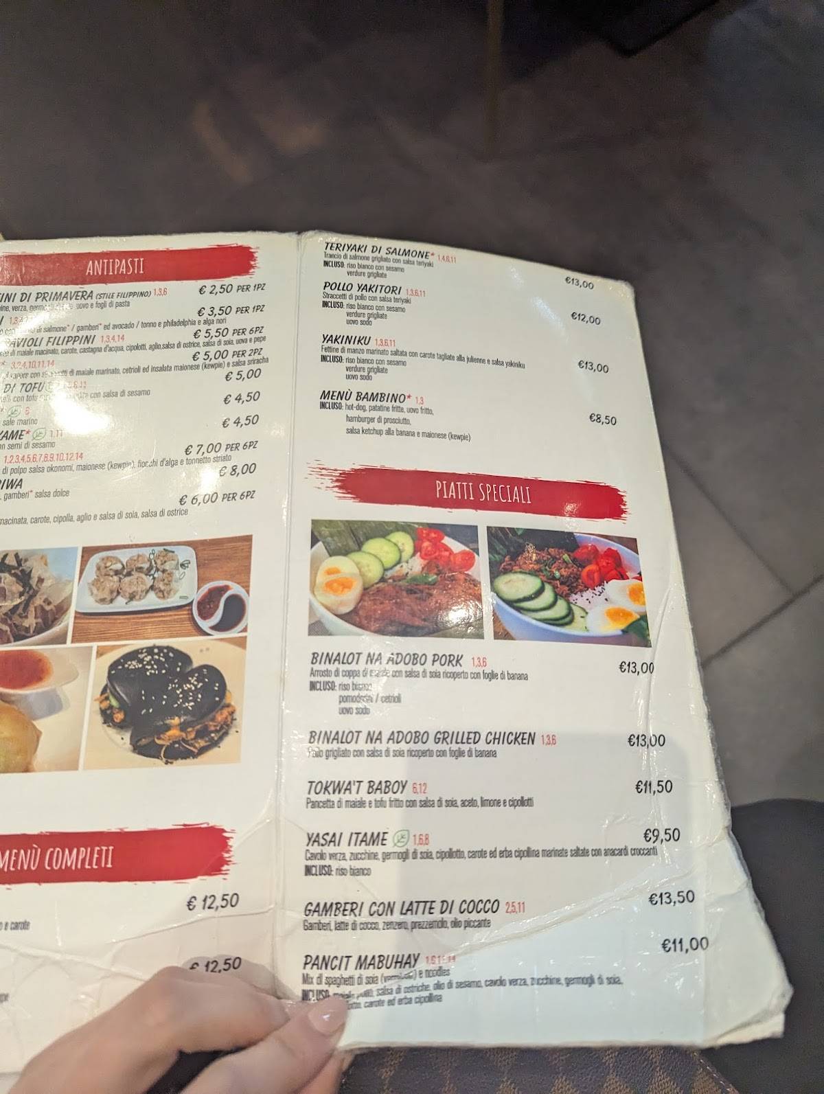 Menu di Ristorante Mabuhay 