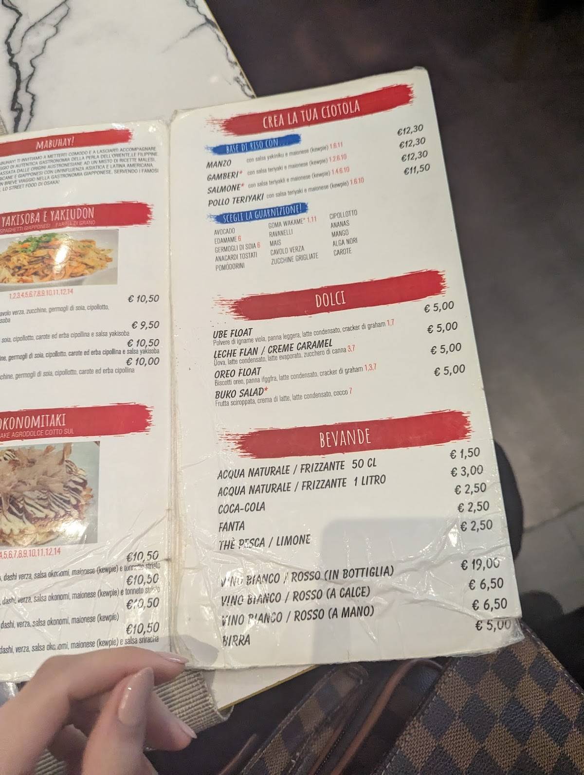 Menu di Ristorante Mabuhay 