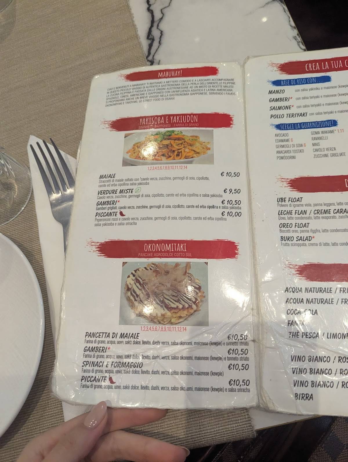 Menu di Ristorante Mabuhay 