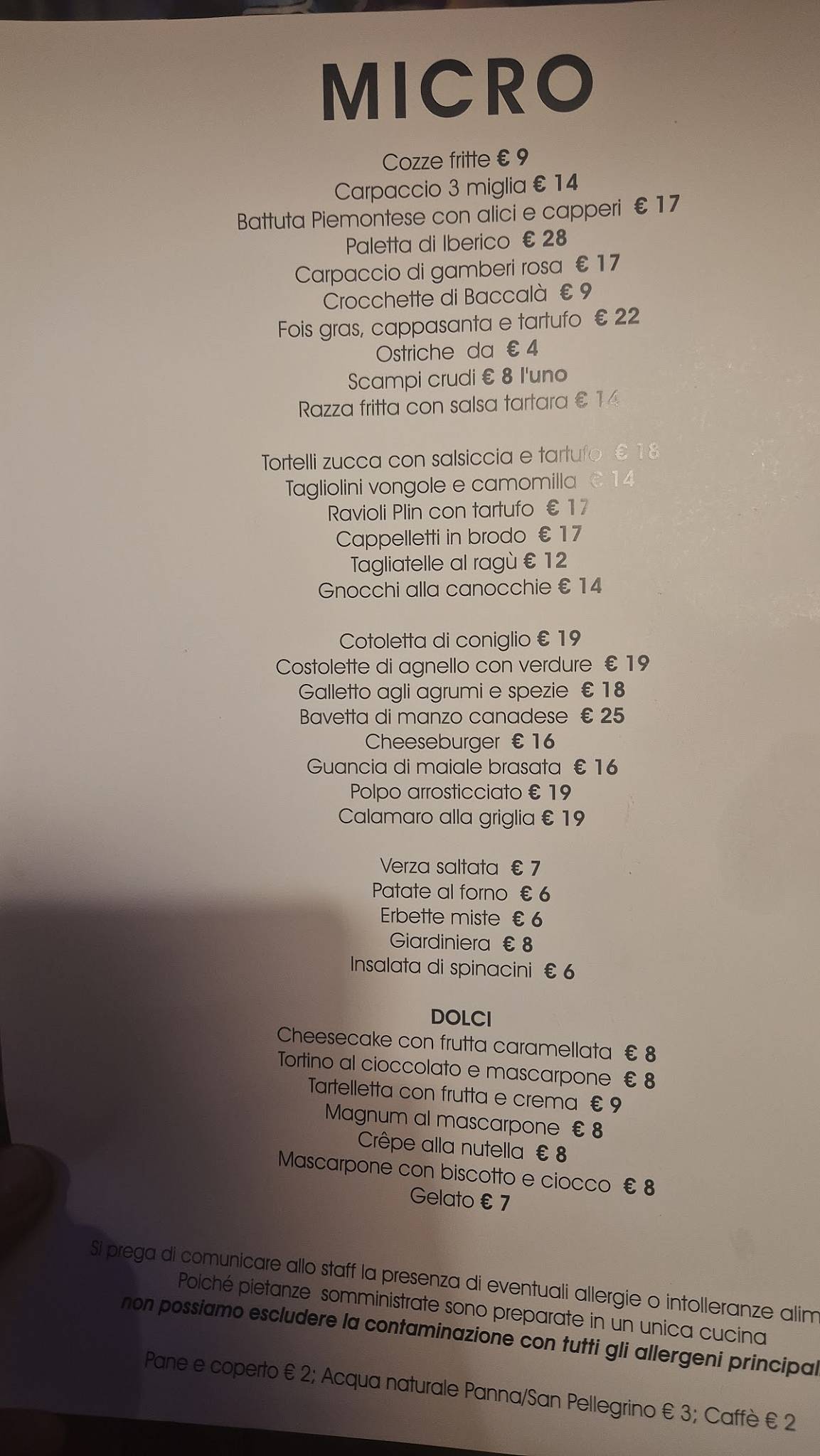 Menu di Micro 