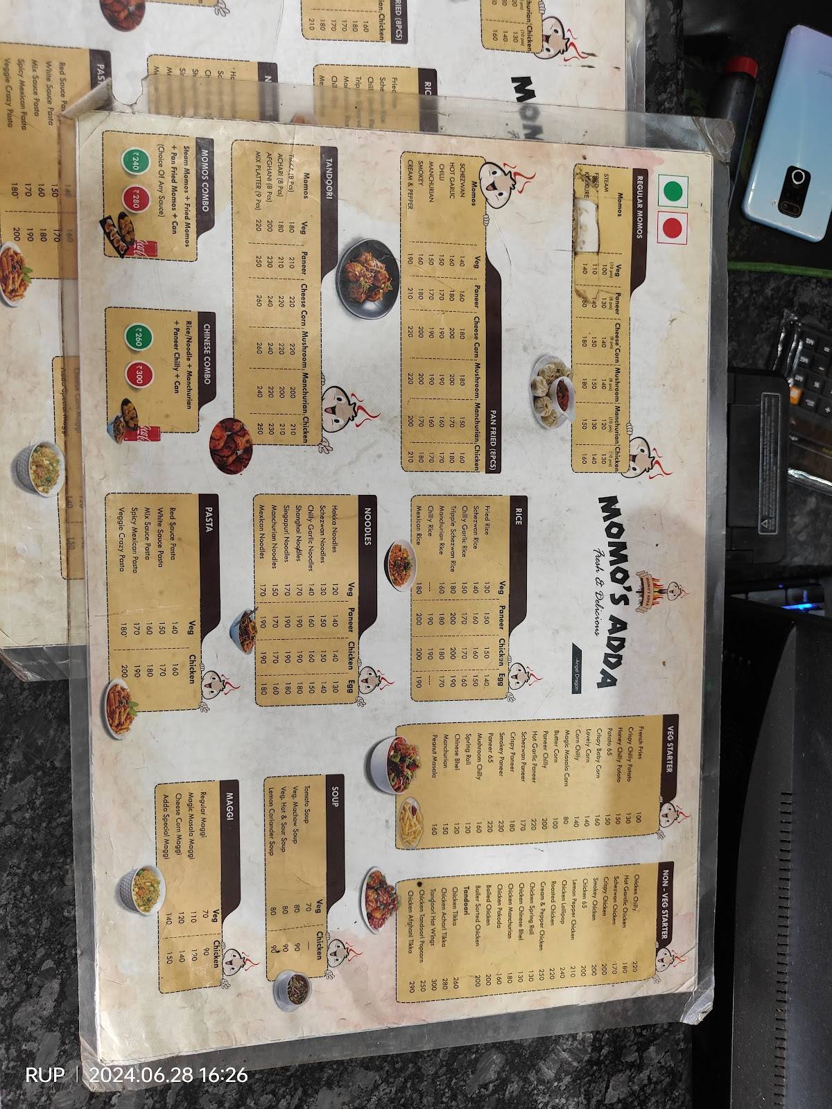 MOMO'S ADDA menu