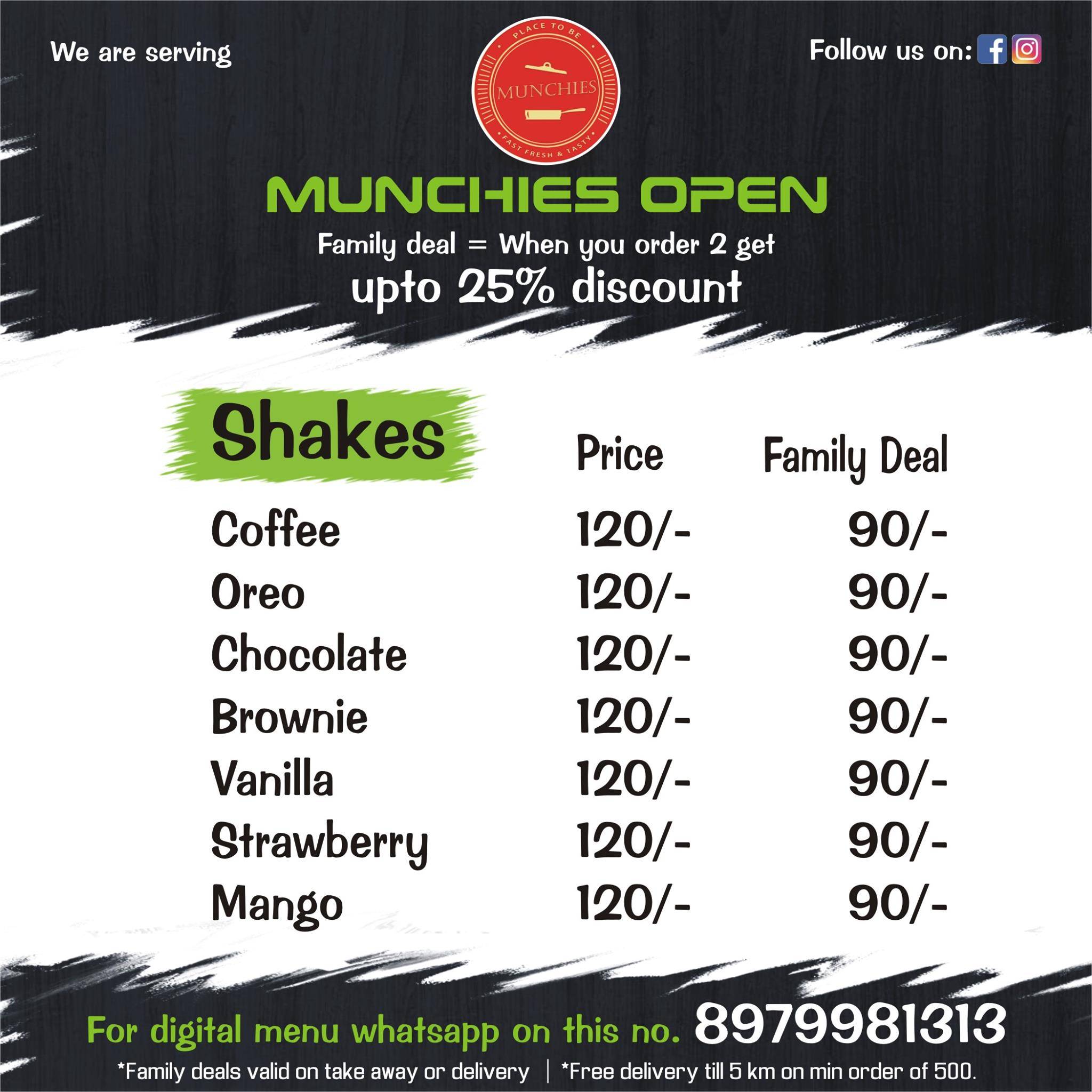 MUNCHIES menu