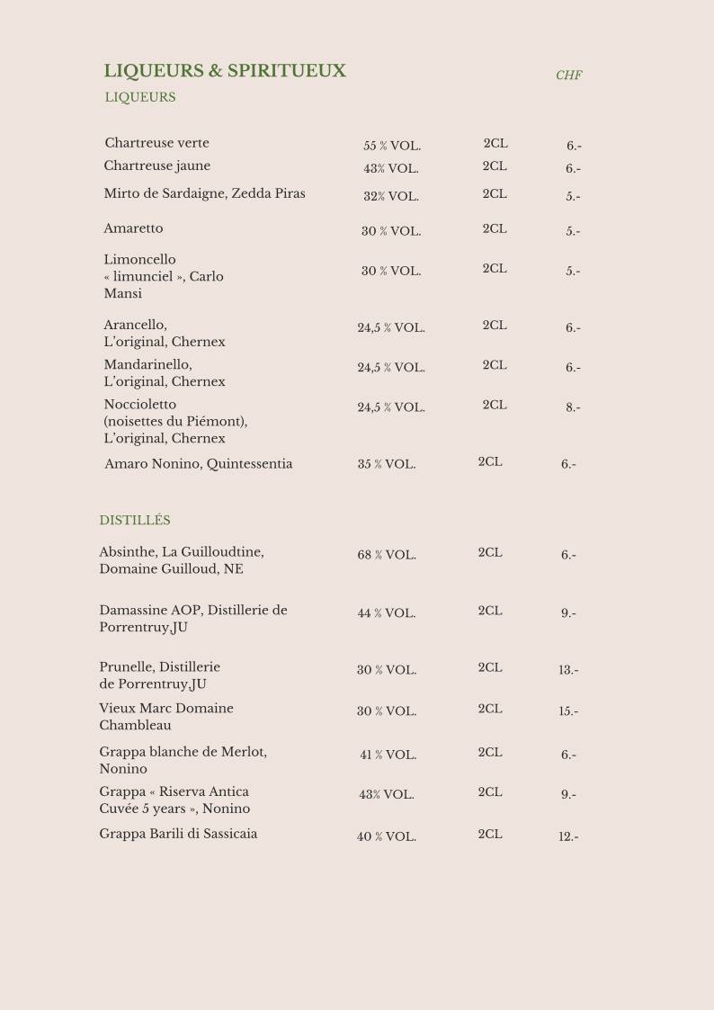 Menu di Restaurant Maccaro Pizzeria à Neuchâtel 