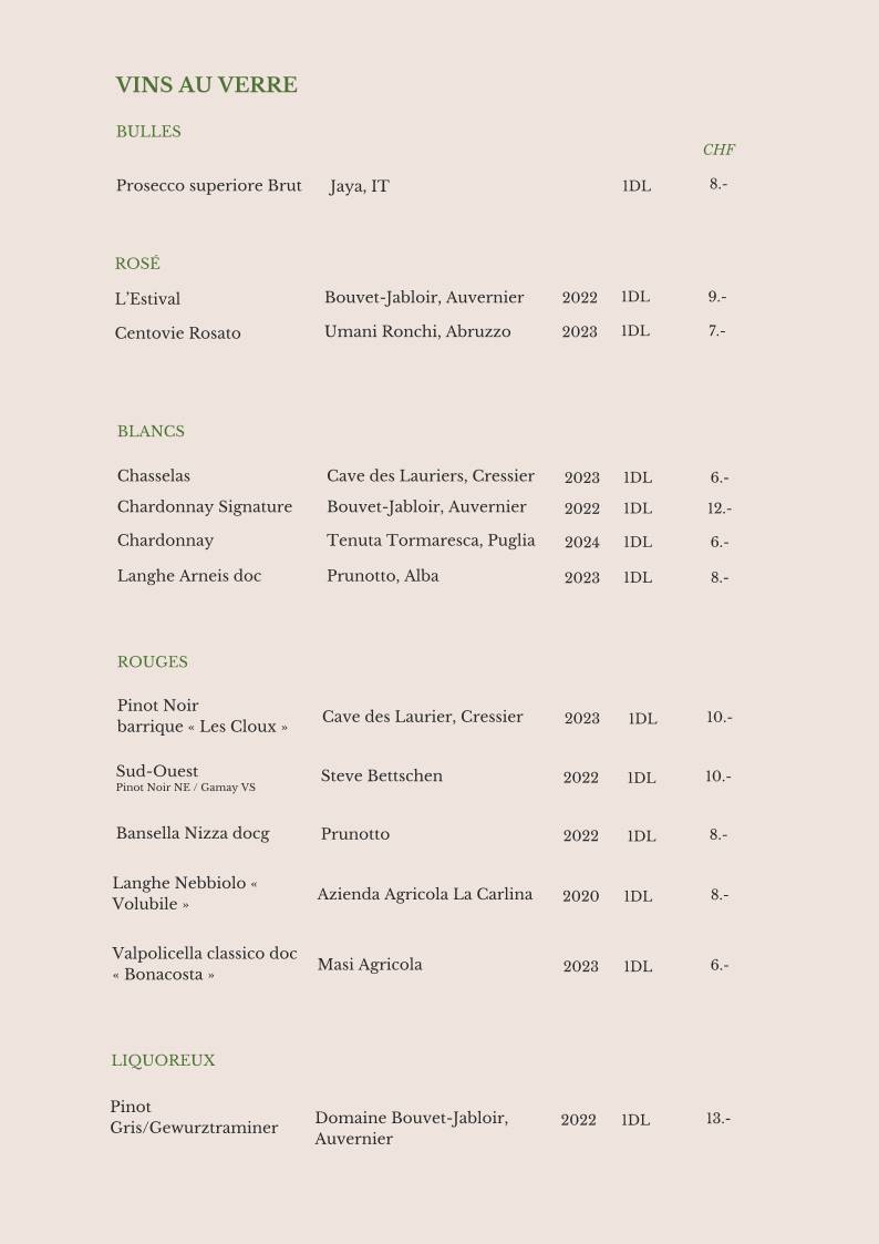 Menu di Restaurant Maccaro Pizzeria à Neuchâtel 