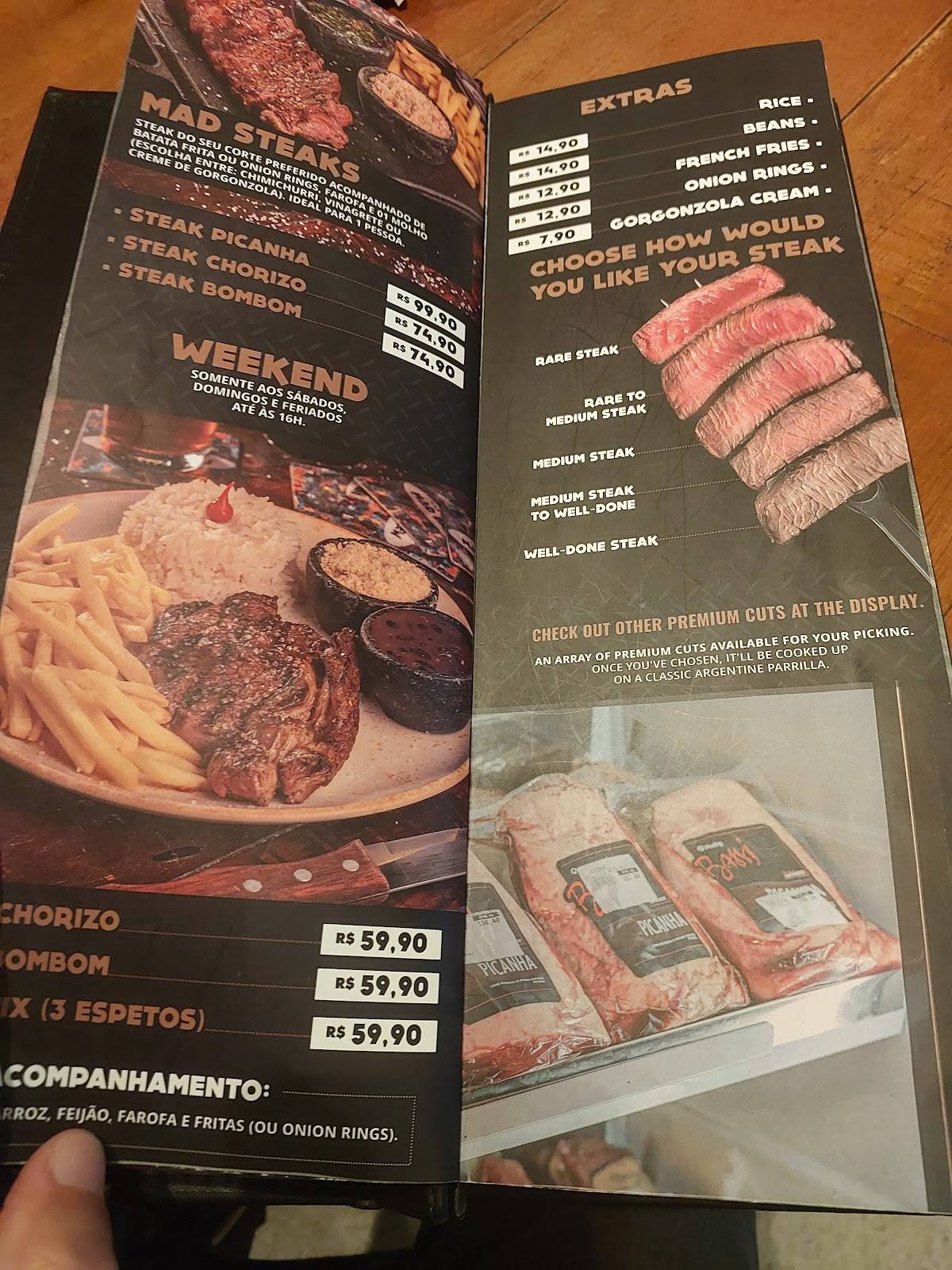 Mad Brew Ipanema - Tap & Steak House cardápio