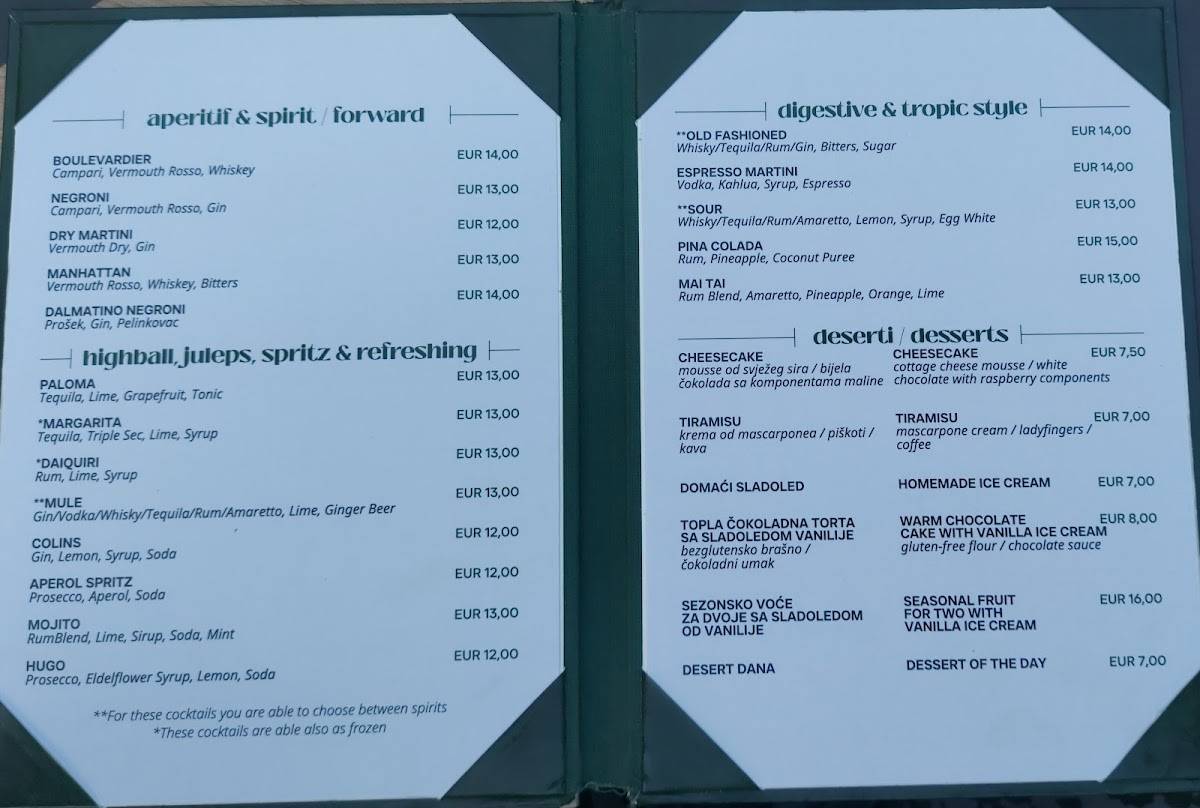 Menu di Maestro Grill Club Split 