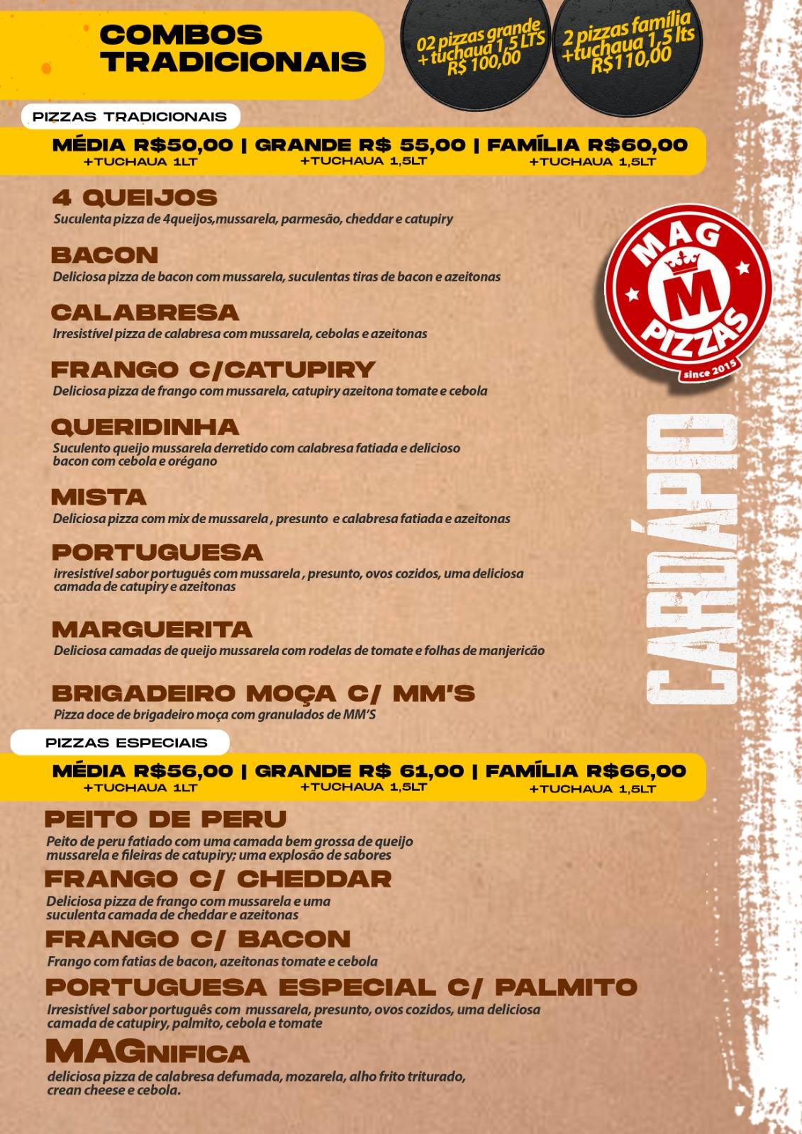Mag Pizzas Icoaraci cardápio