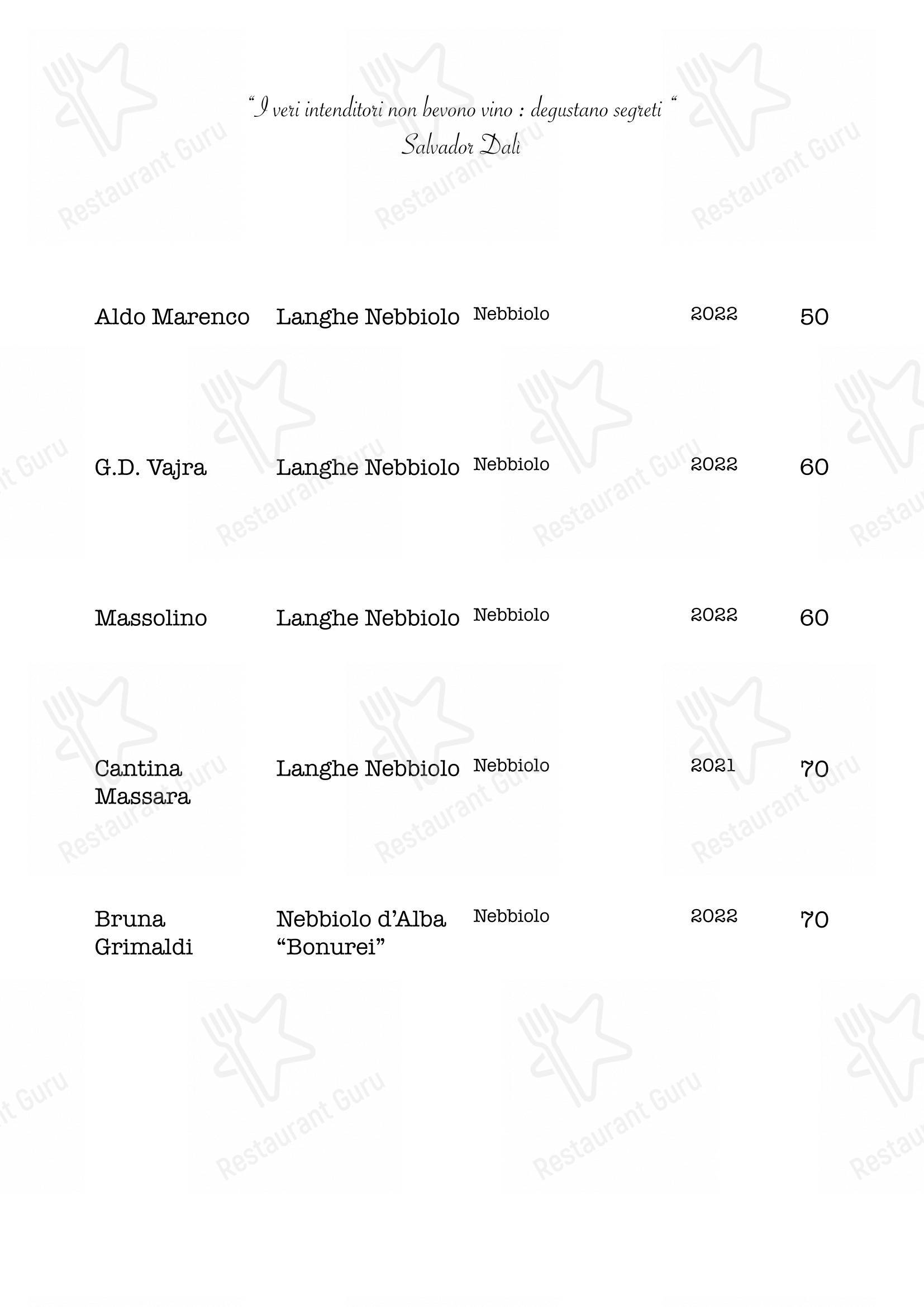 Menu bar per Magorabin in Torino