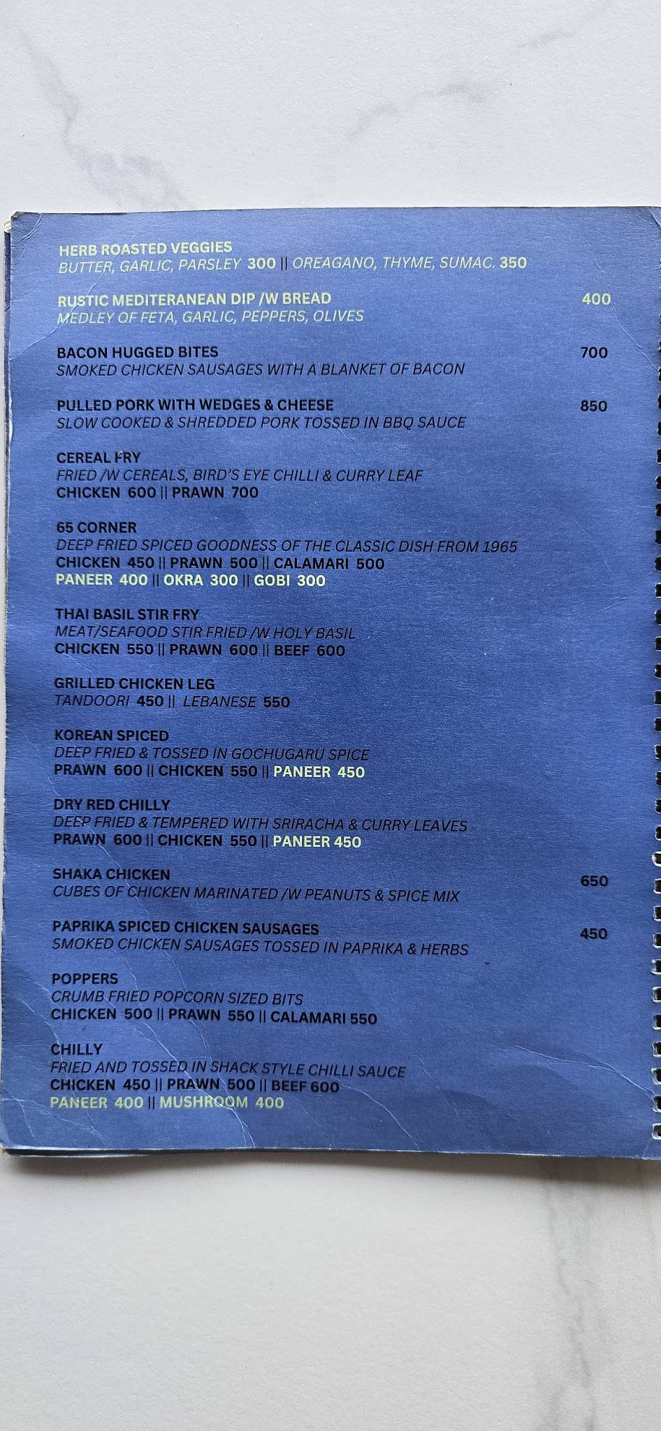 Shaka Shack menu