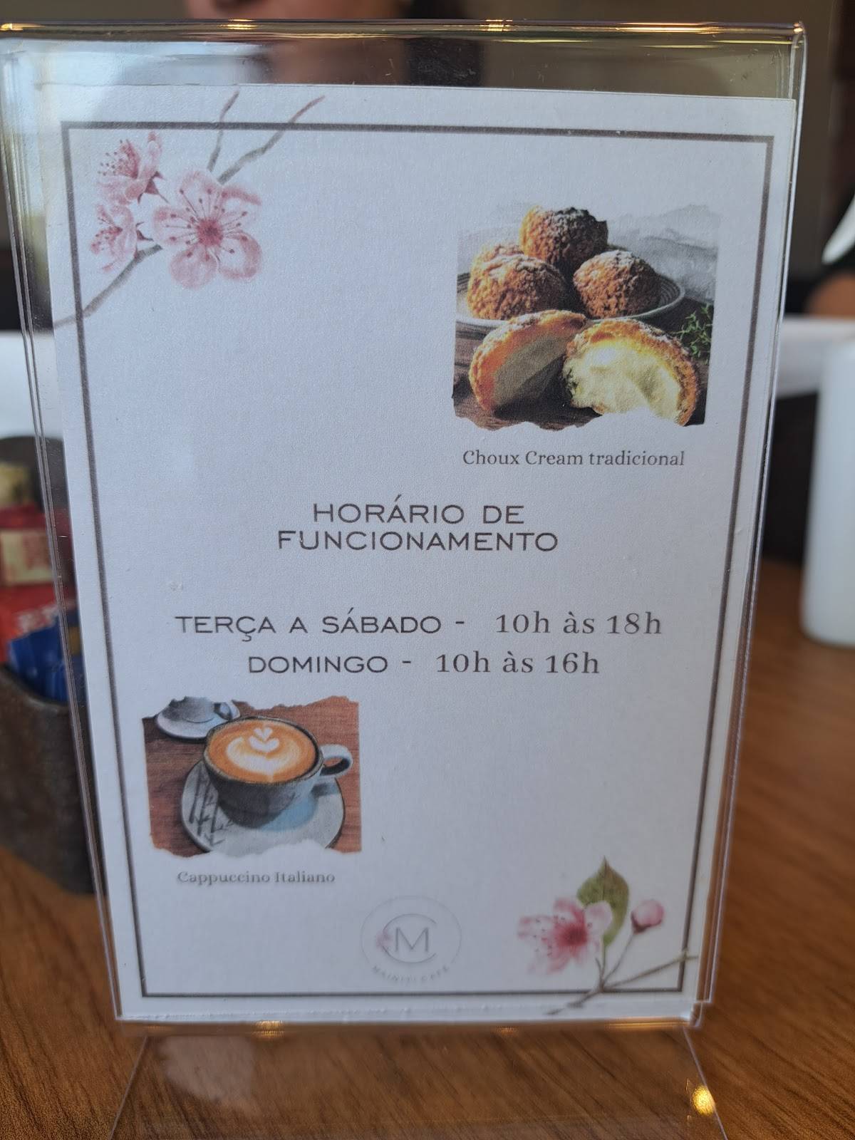 Mainiti Café cardápio