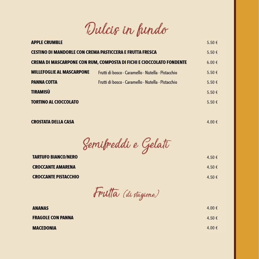 Menu di Pizza Party 