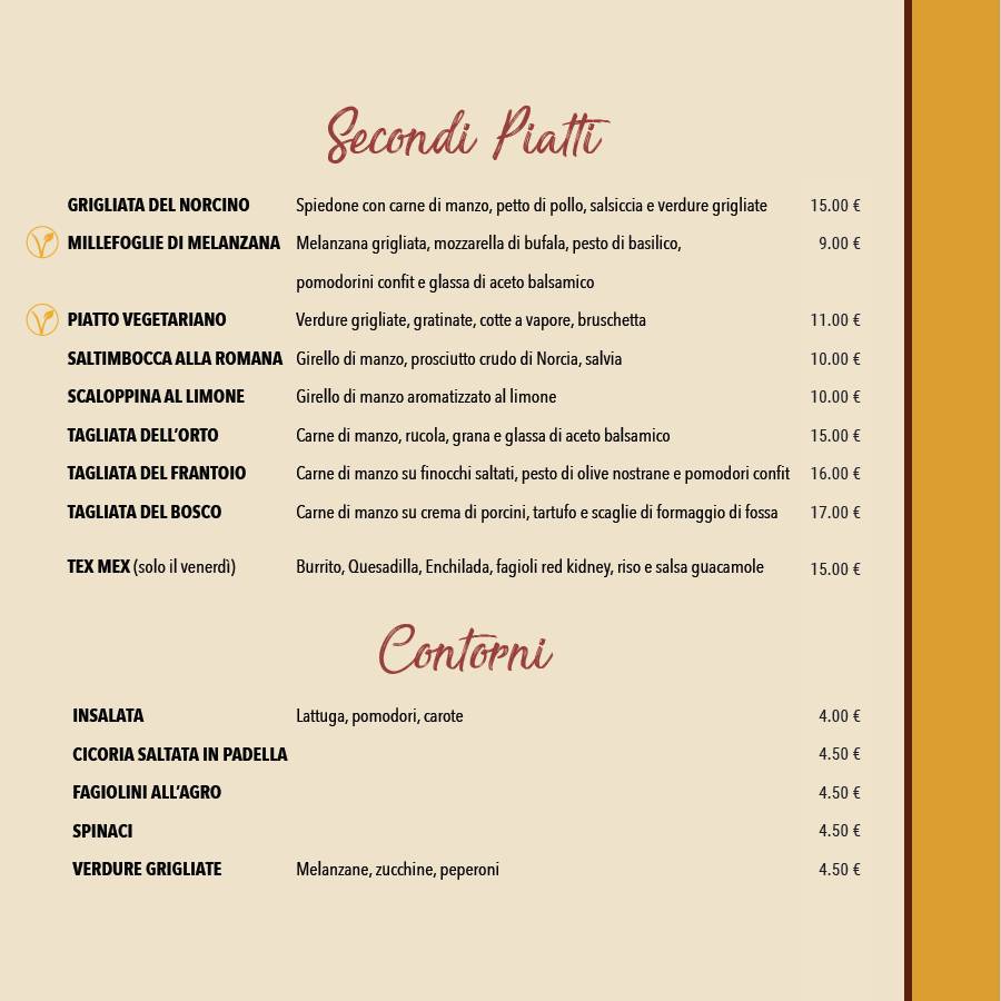 Menu di Pizza Party 