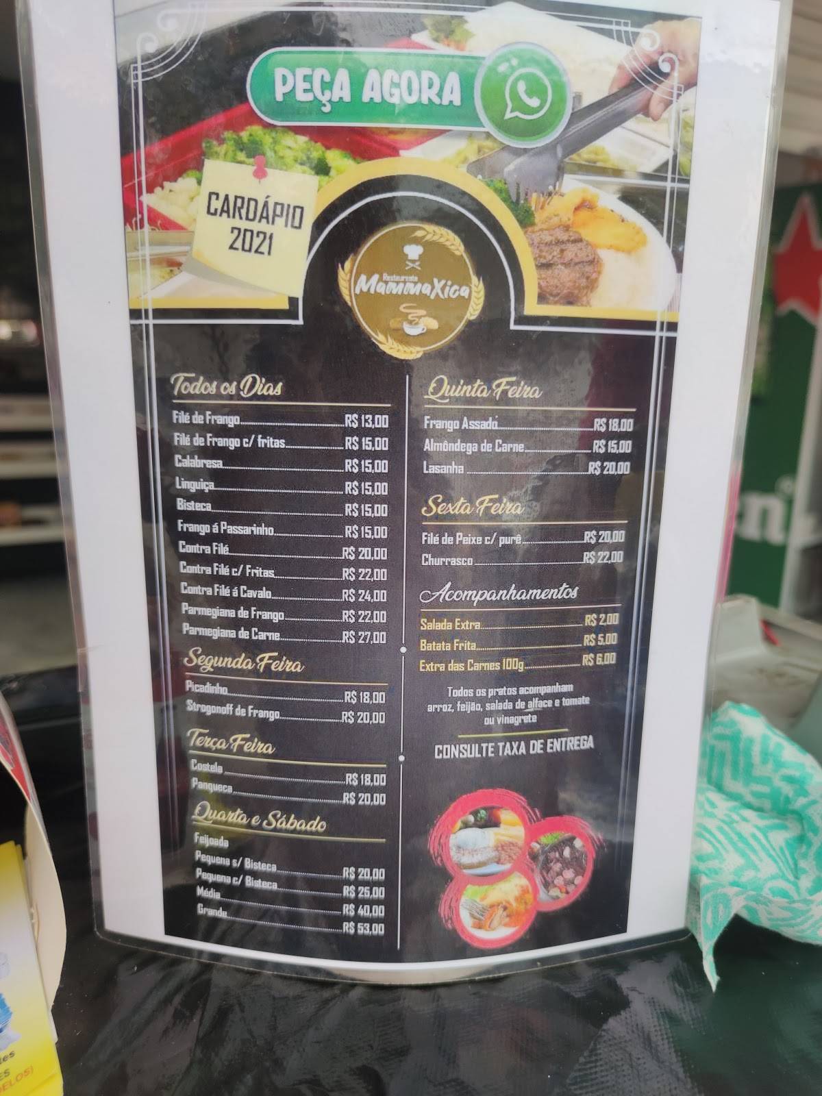 Mamma Xica Restaurante cardápio