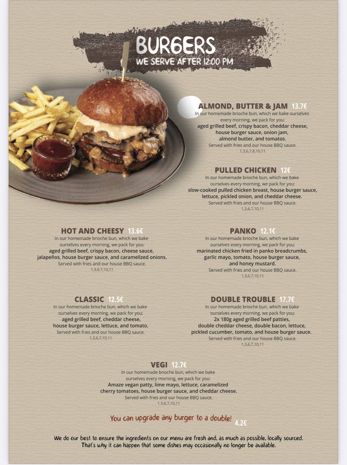 Menu de Mandl Food & Bar