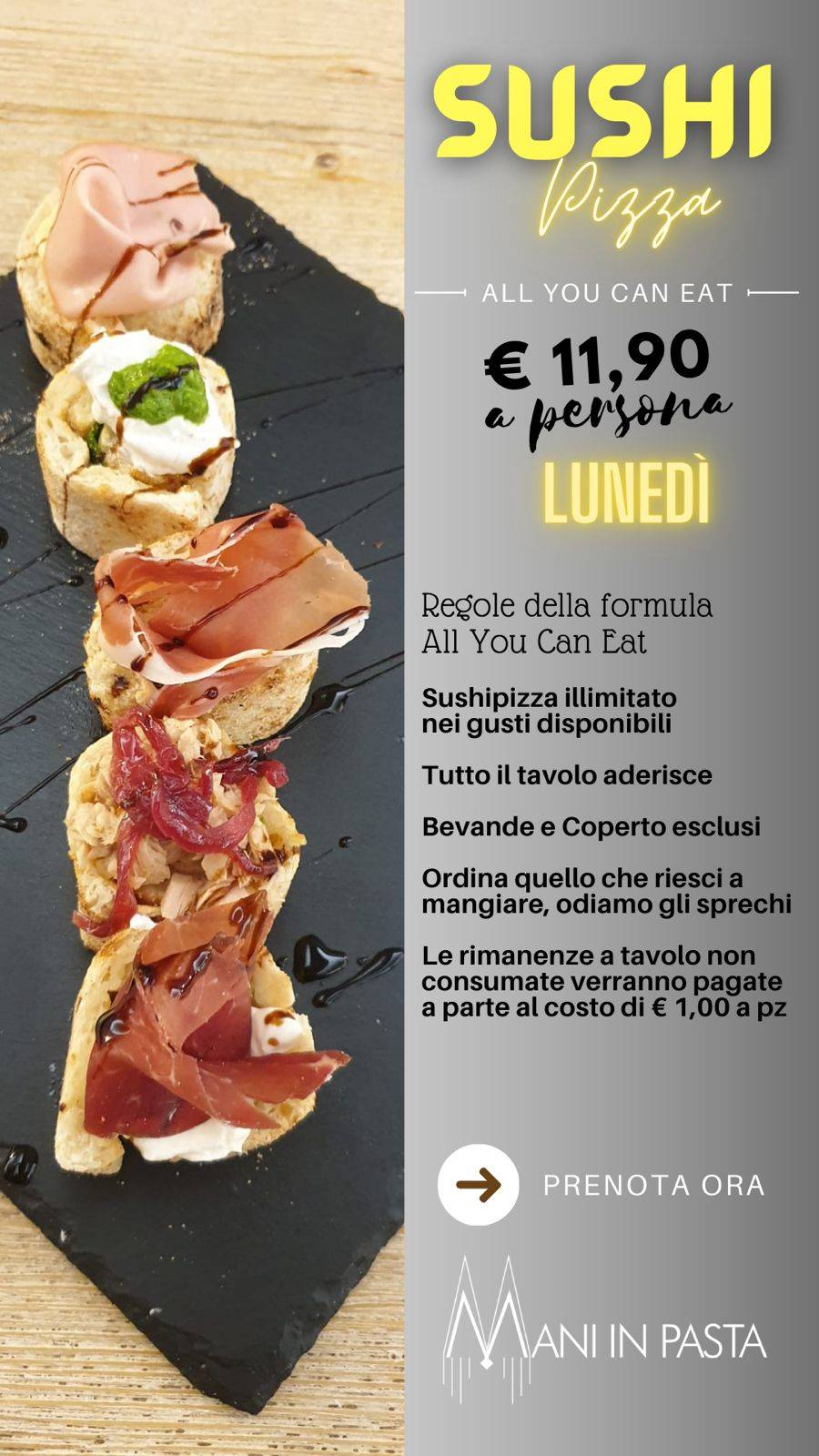 Menu di Mani in Pasta 