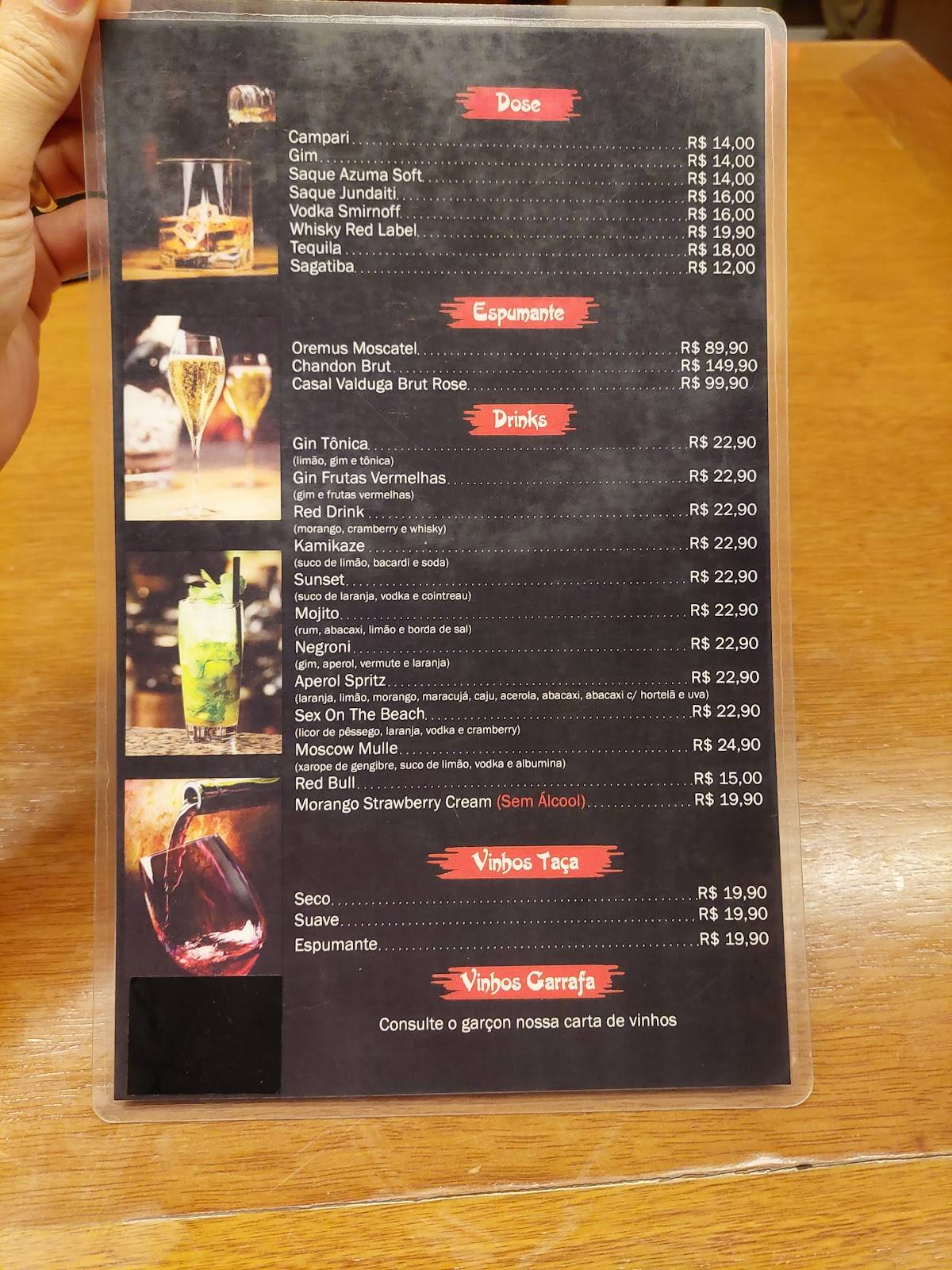 Mariaki Sushi Bar cardápio