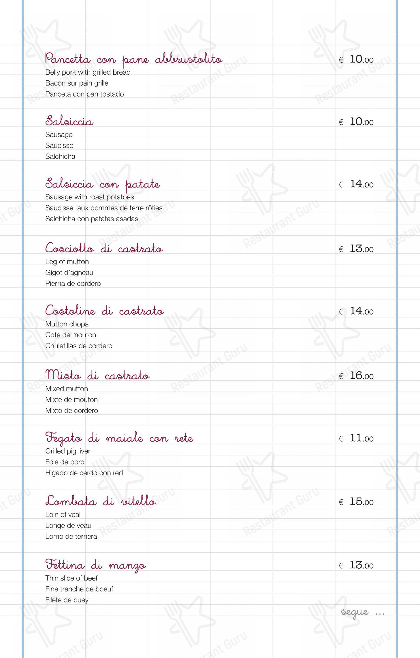 Menu per Marianaza in Faenza