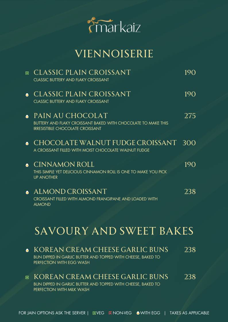 Markaiz menu