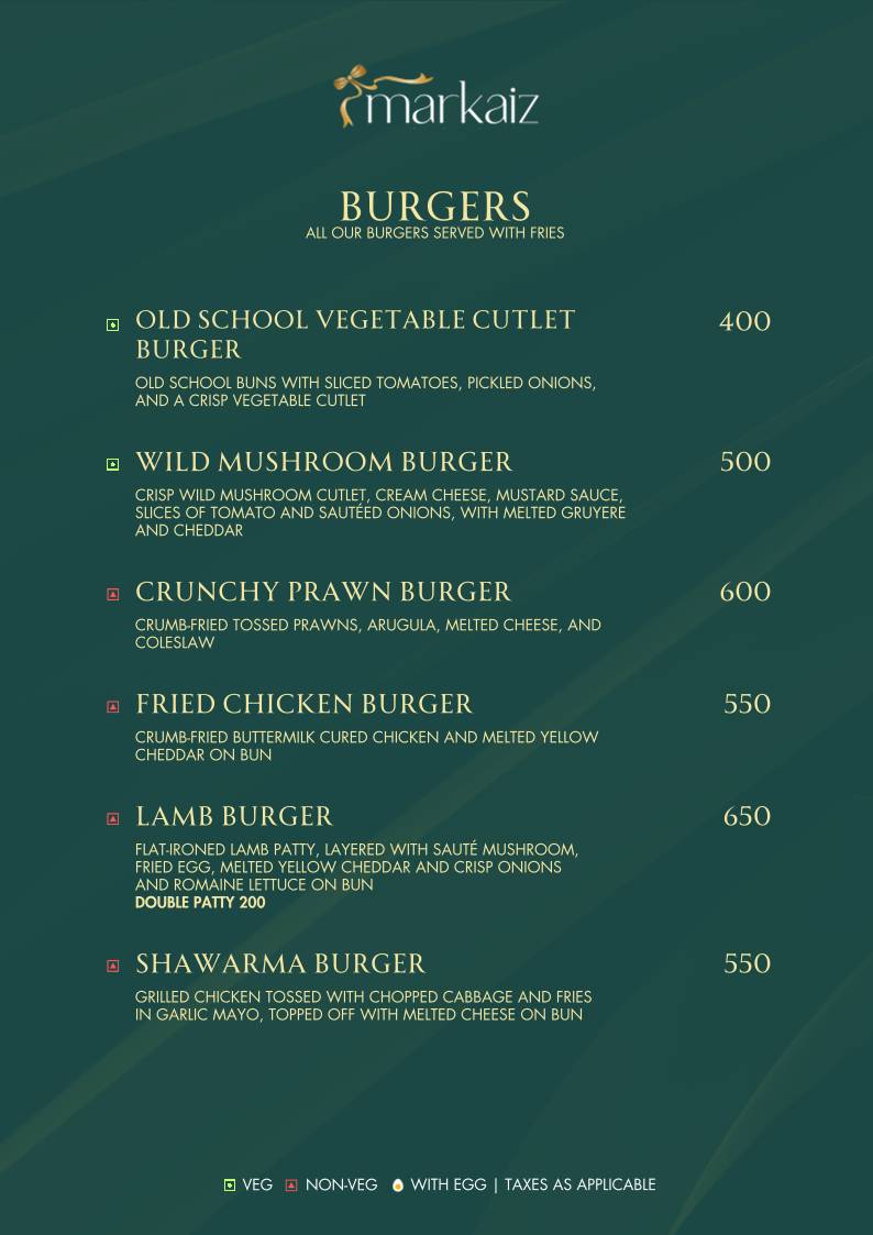 Markaiz menu