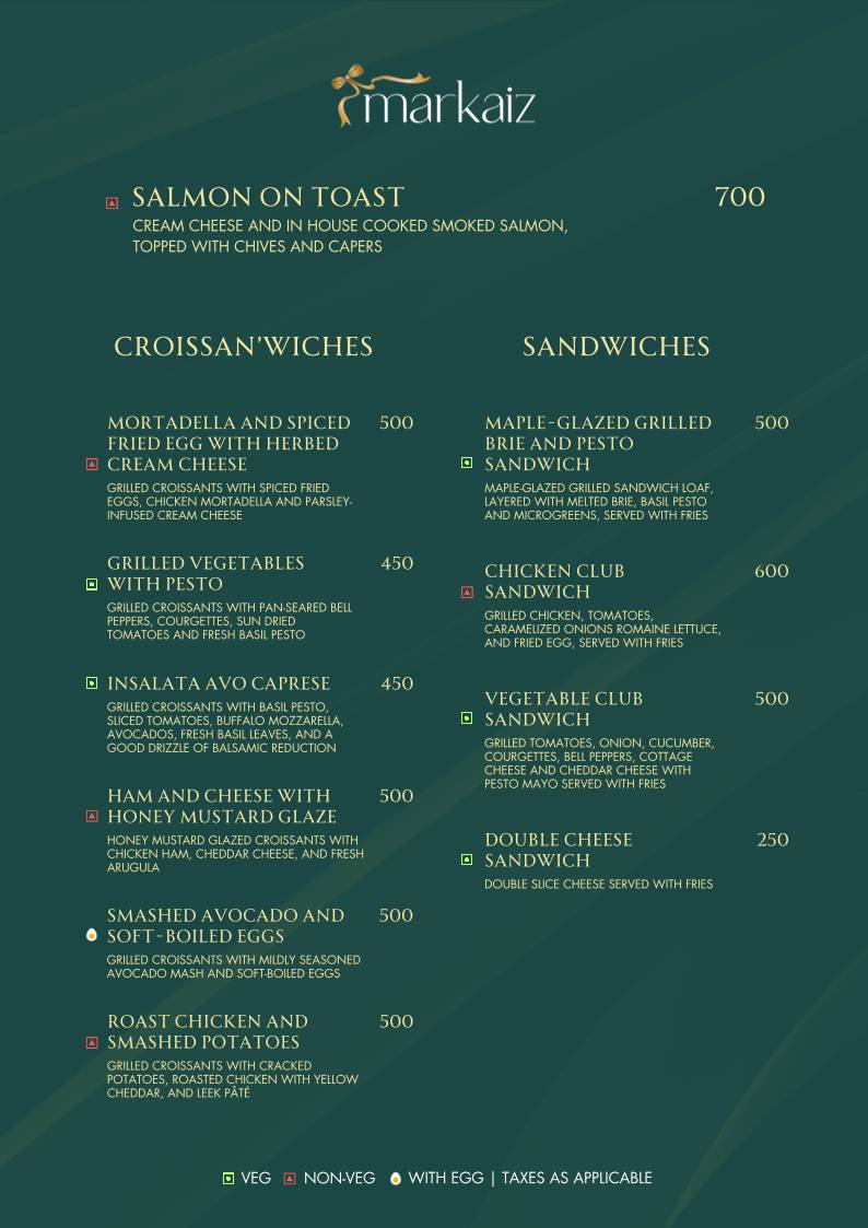 Markaiz menu