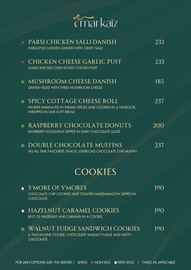 Markaiz menu