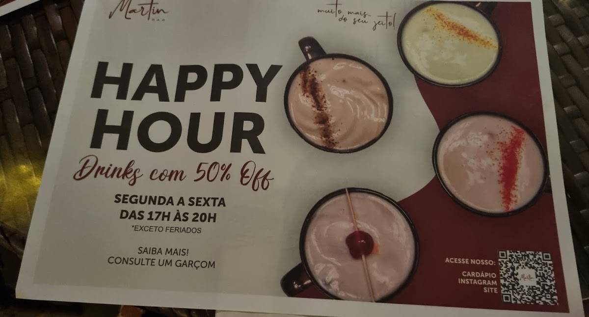 Martin Bar cardápio