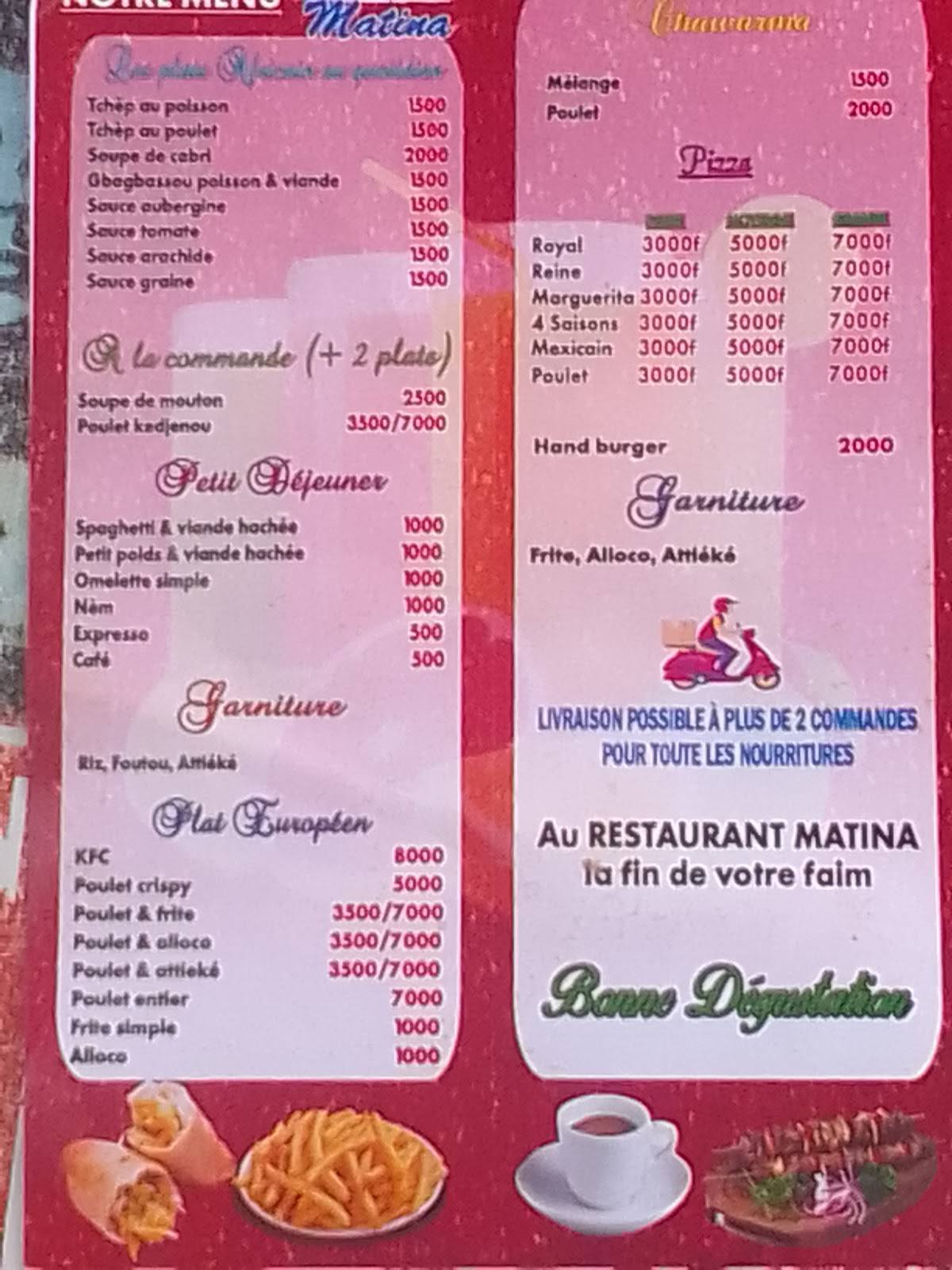 Menu de Martina Ristorante