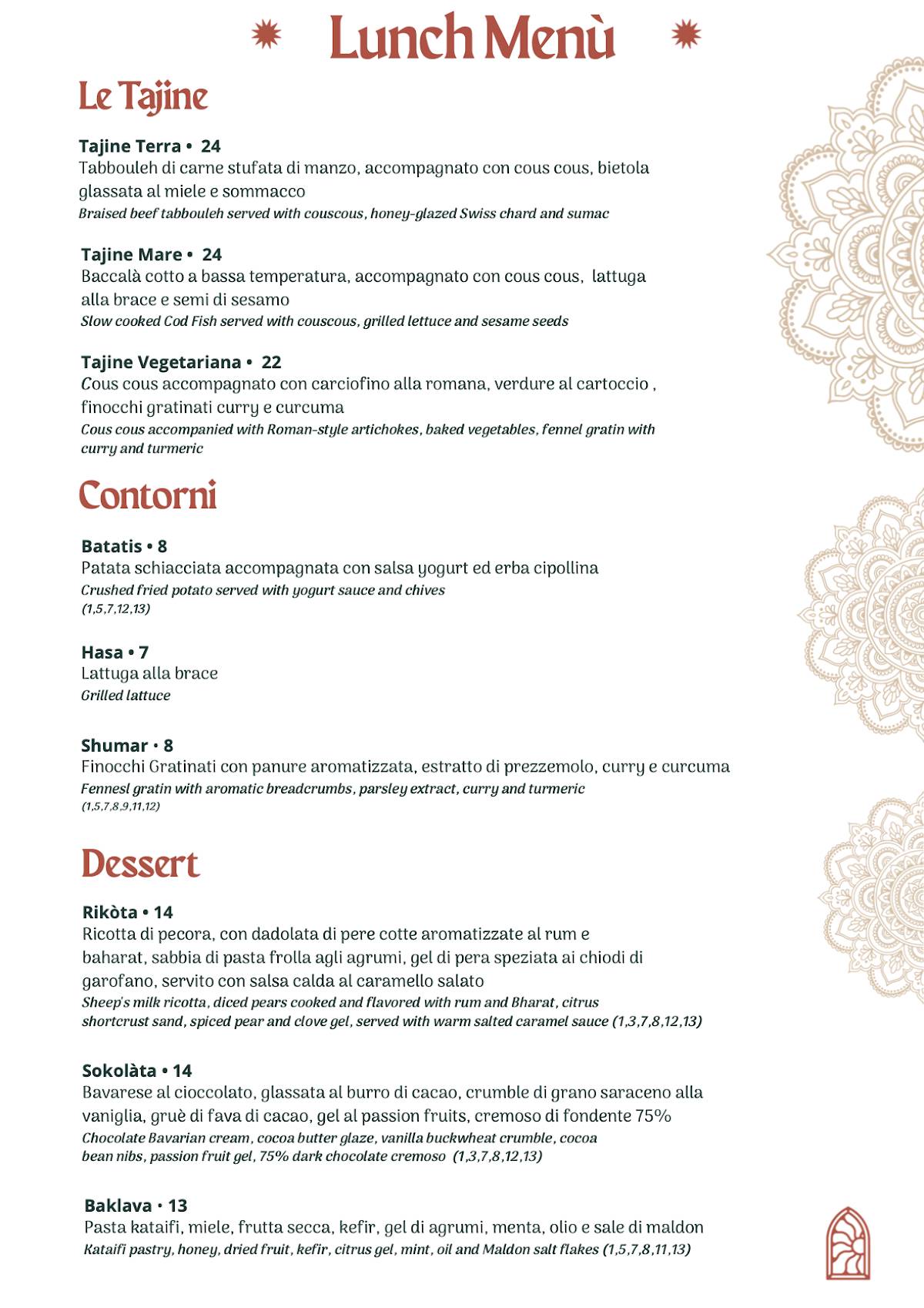 Menu de Masa Rooftop