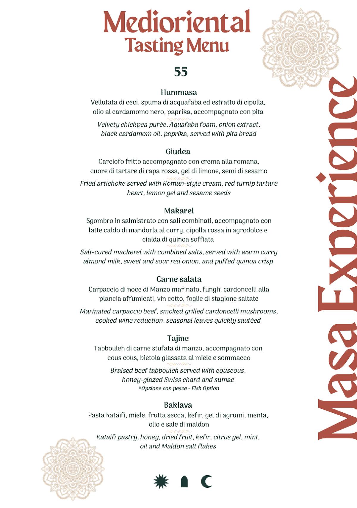 Menu de Masa Rooftop