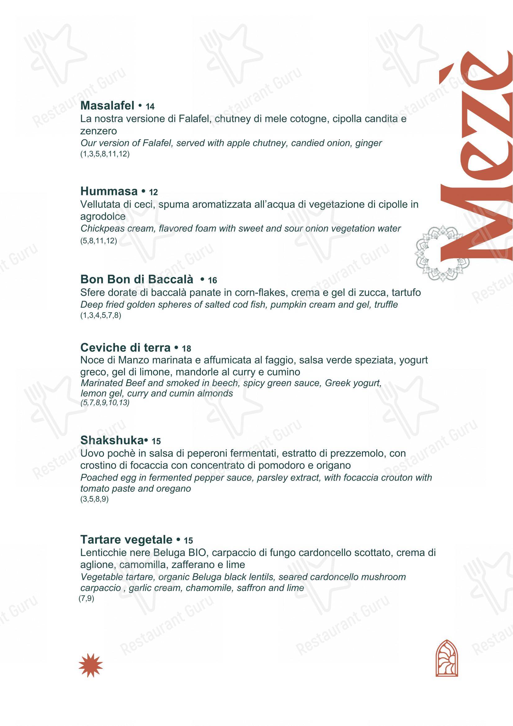 Ночное меню pour Masa Rooftop restaurant