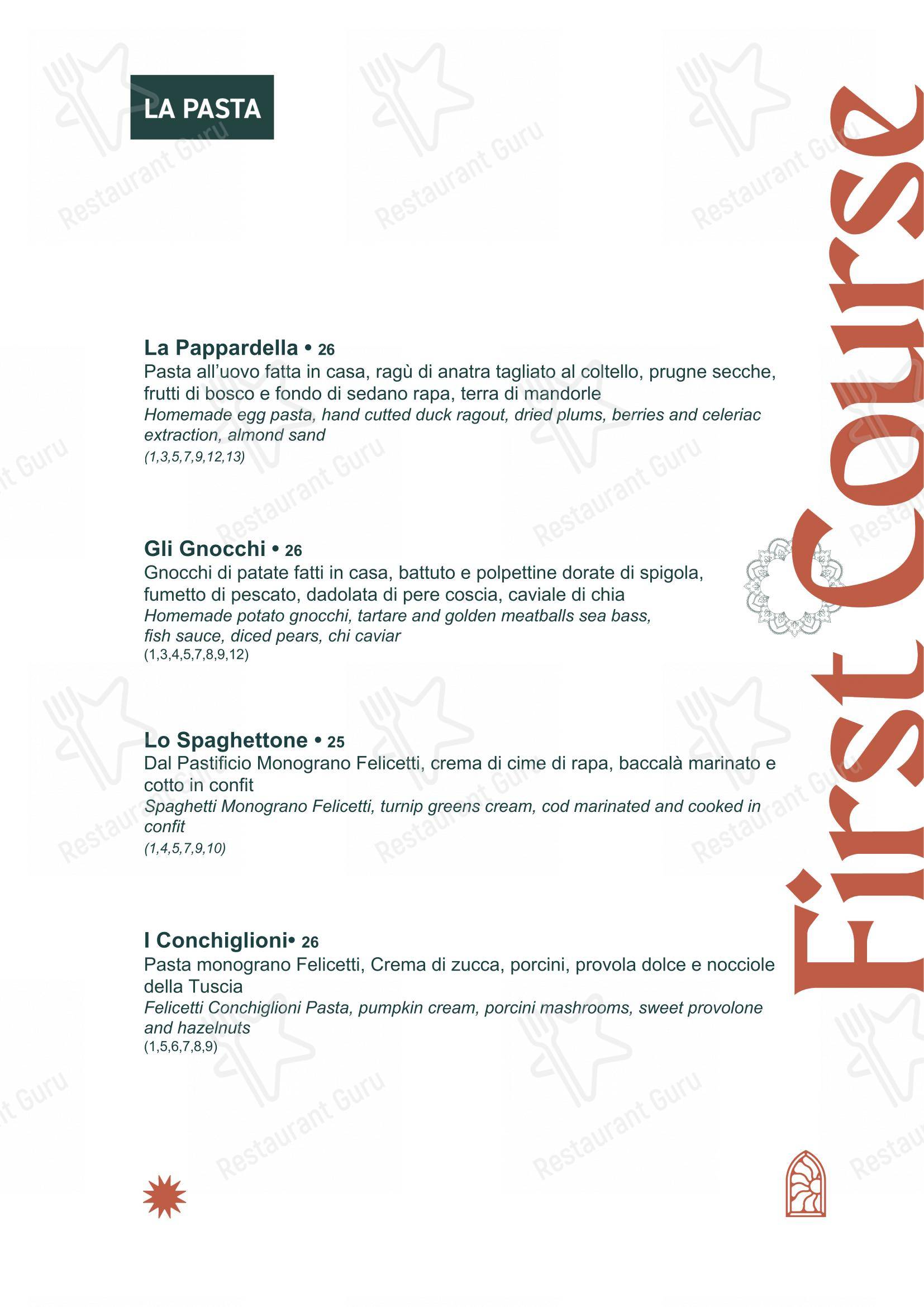 Ночное меню pour Masa Rooftop dans Rome