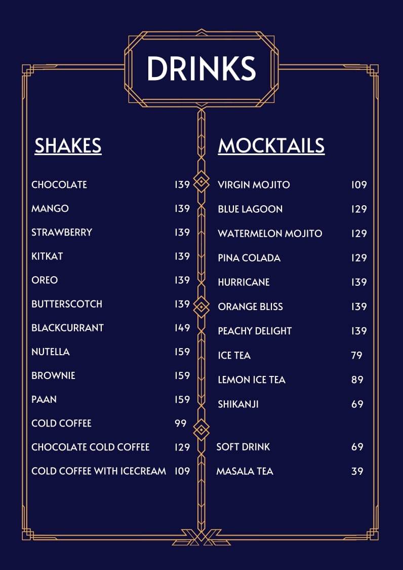 Masala Darbar menu