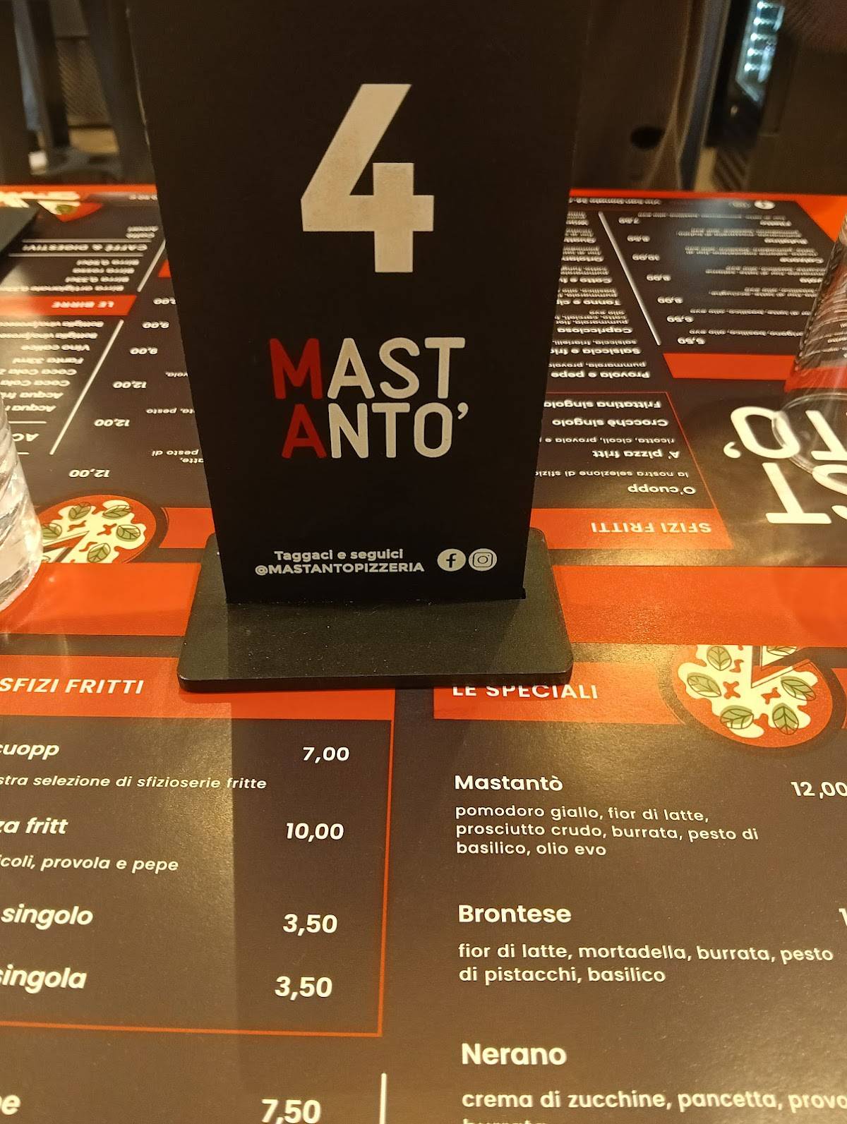 Menu di Mastantò 