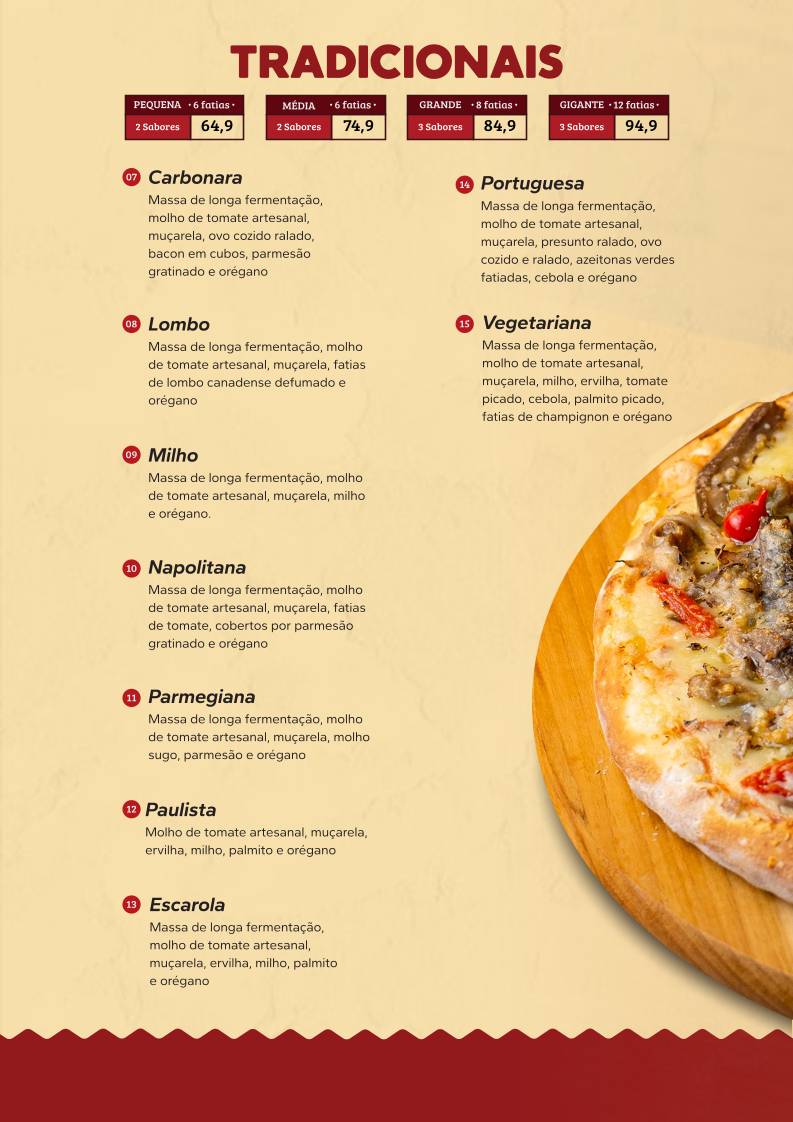 Master Pizzaria cardápio