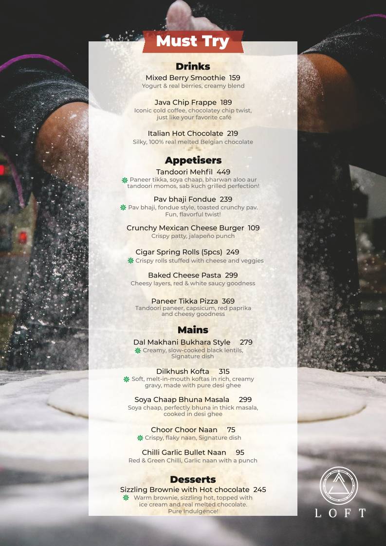 Loft Cafe - Top rated Restaurant in Mathura Pure veg with authentic North Indian & Italian menu