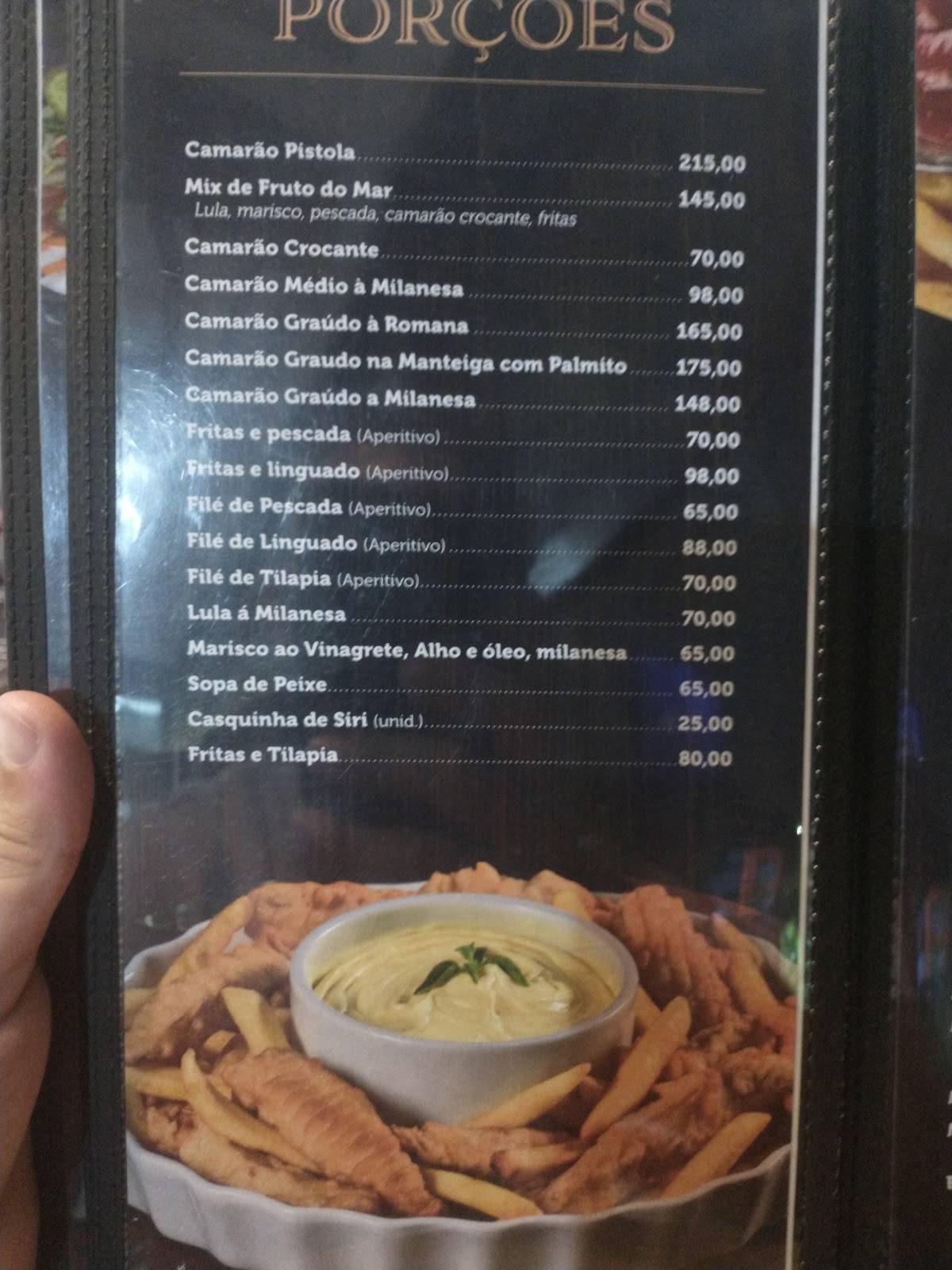 Restaurante Mariscão Matinhos cardápio
