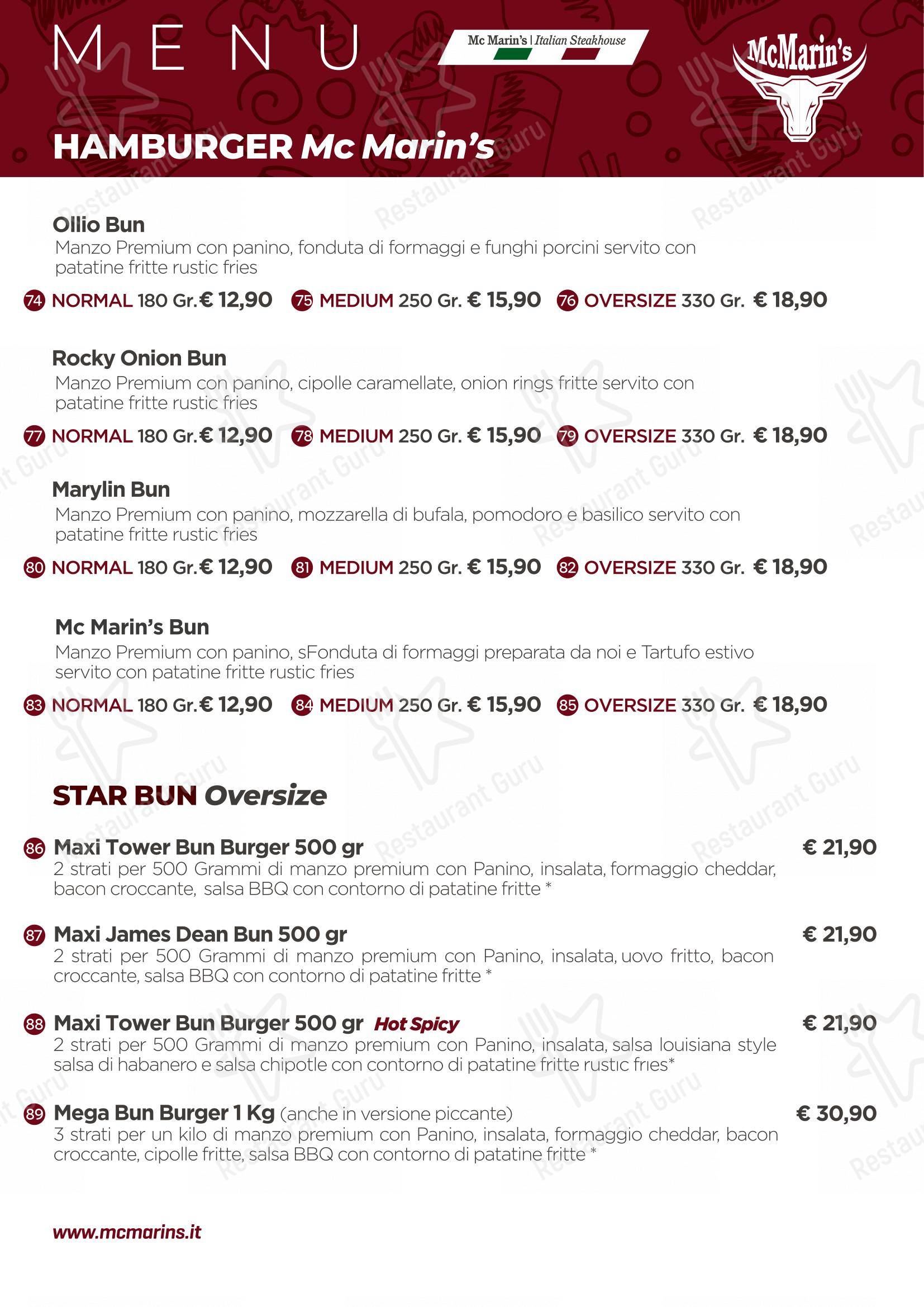 Menu bar per La Locanda Del Drago in Terni