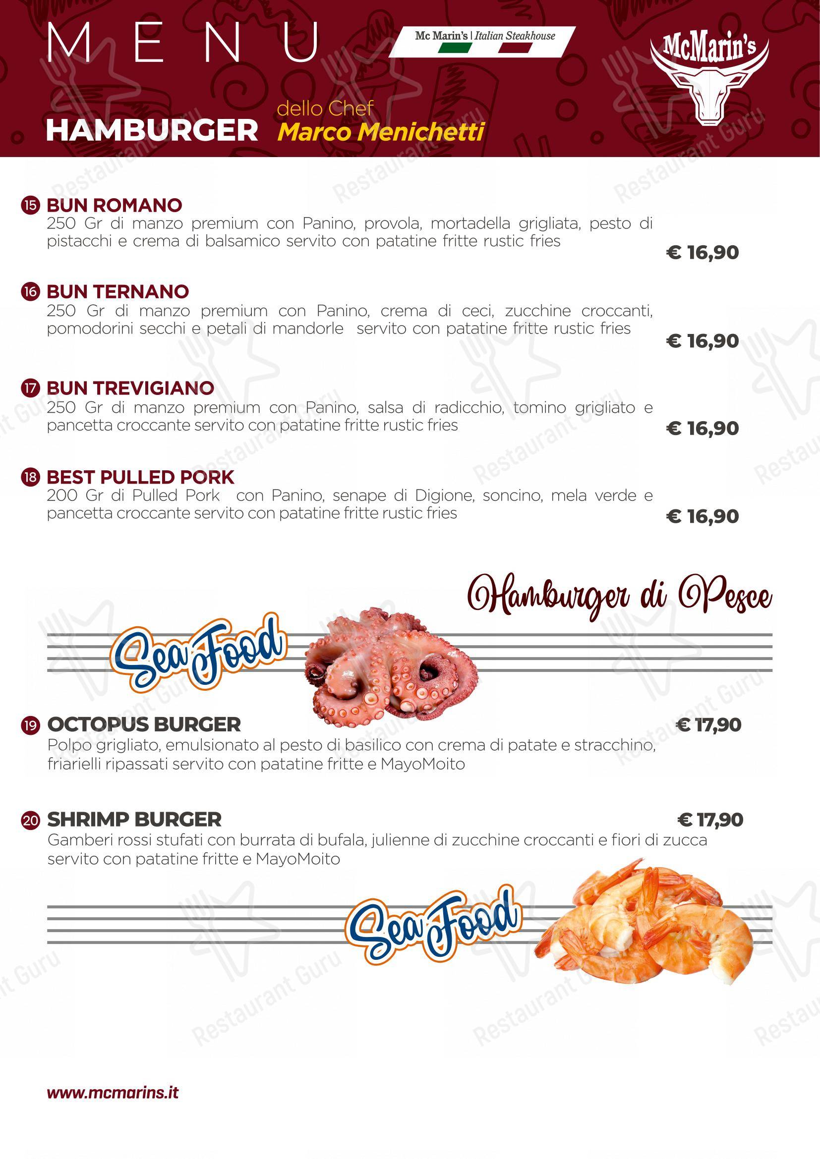 Menu bar per La Locanda Del Drago in Terni