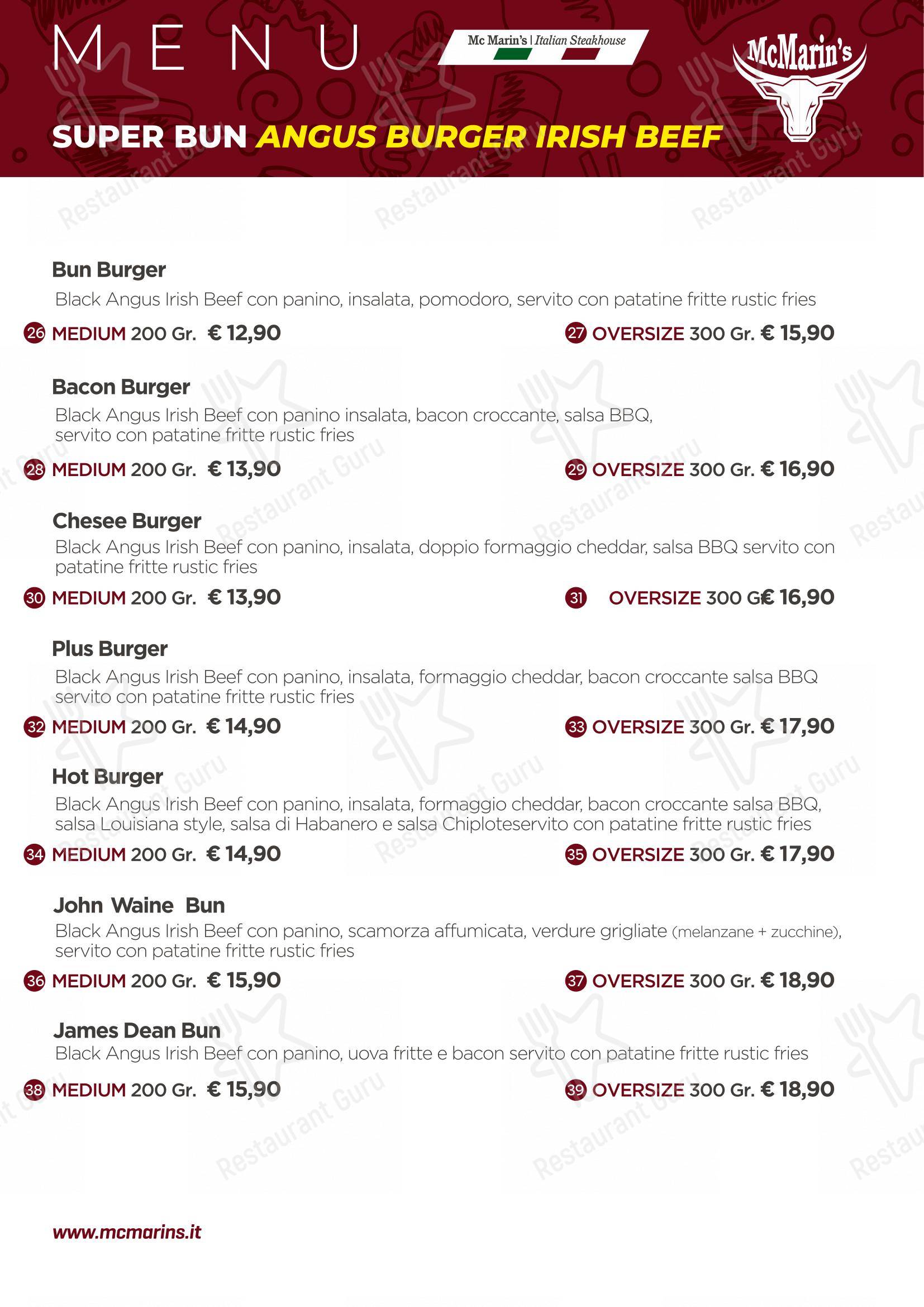 Menu bar per La Locanda Del Drago in Terni