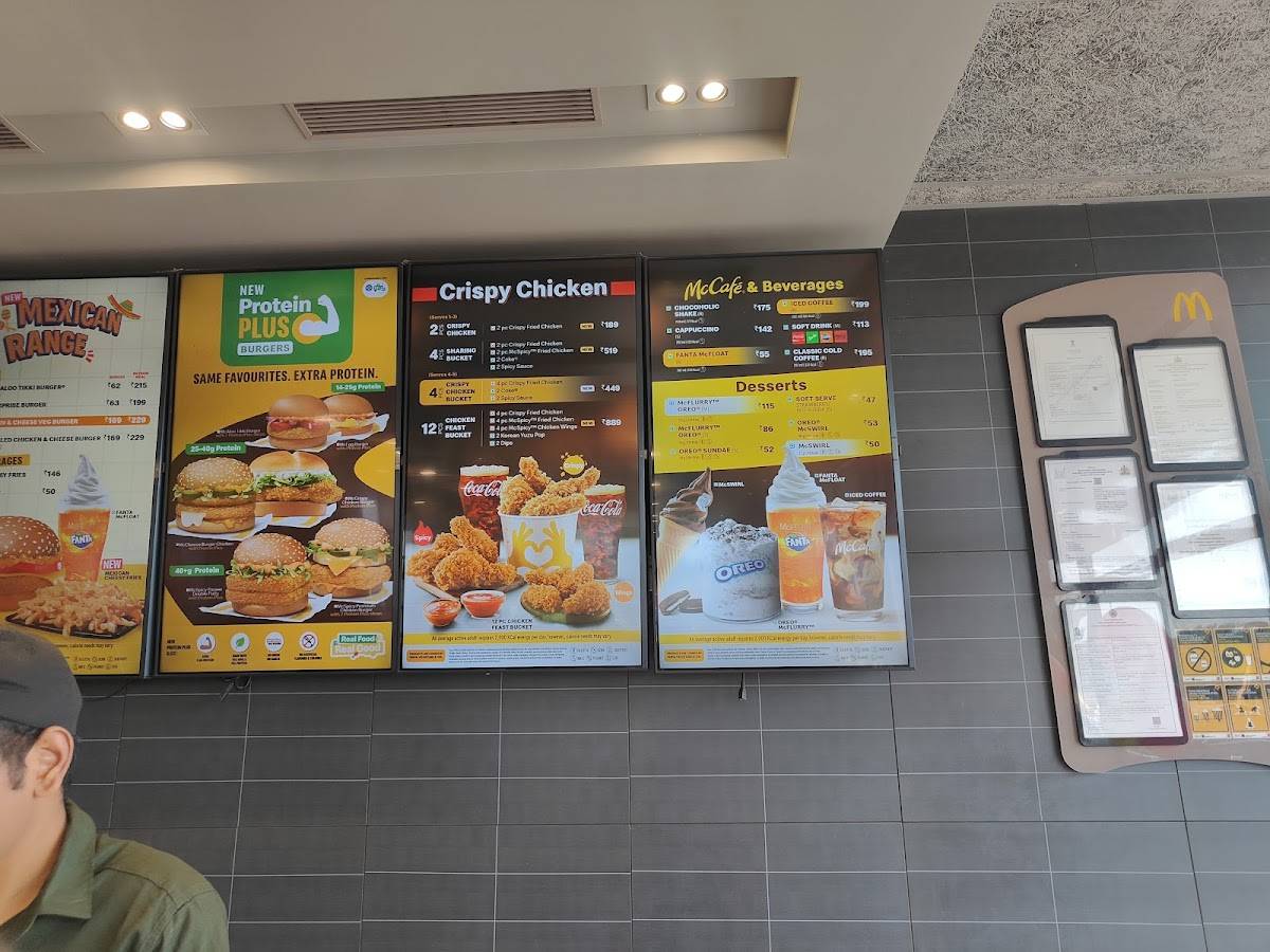 McDonald's menu