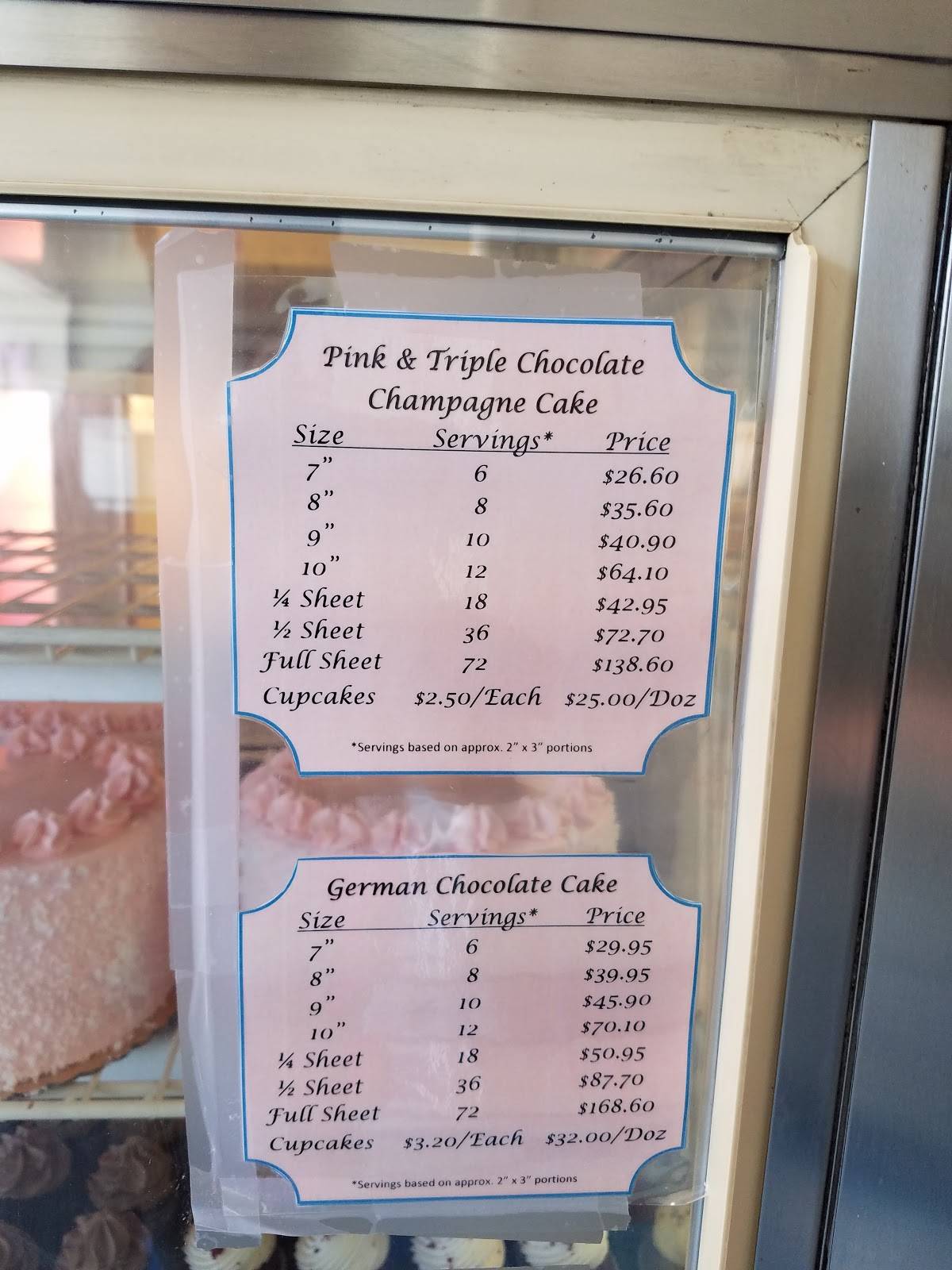 Menu at McGavin's Bakery, Bremerton