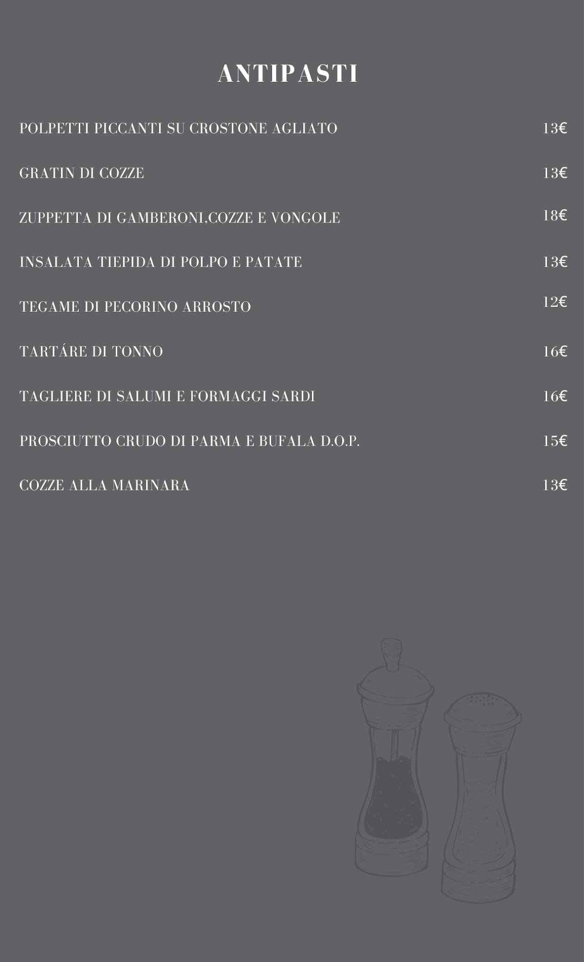 Menu de Medeus Restaurant