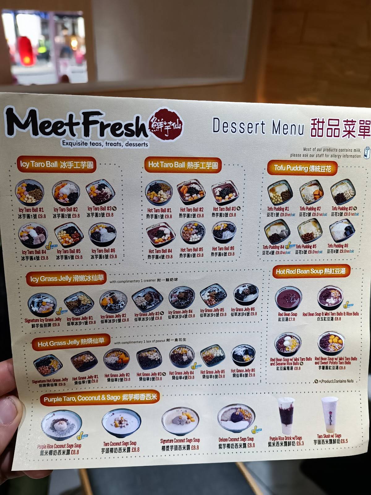 Menu at Meet Fresh restaurant, London