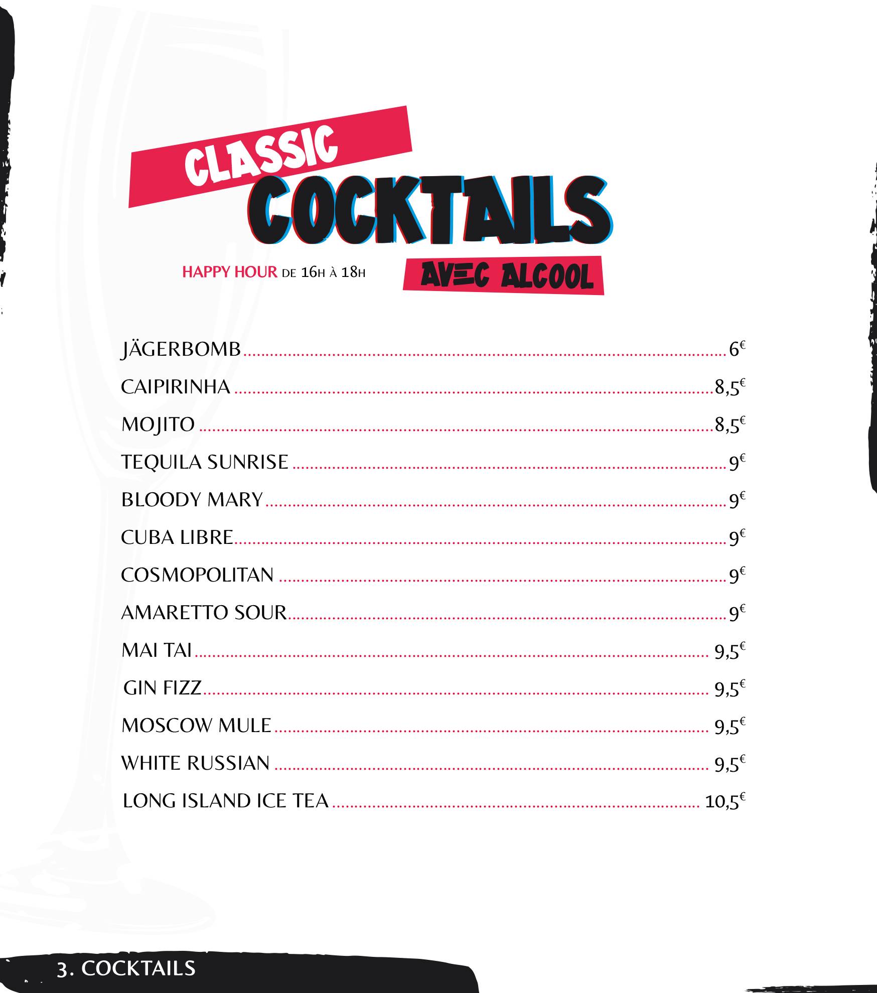 Menu de Meltdown Brussels