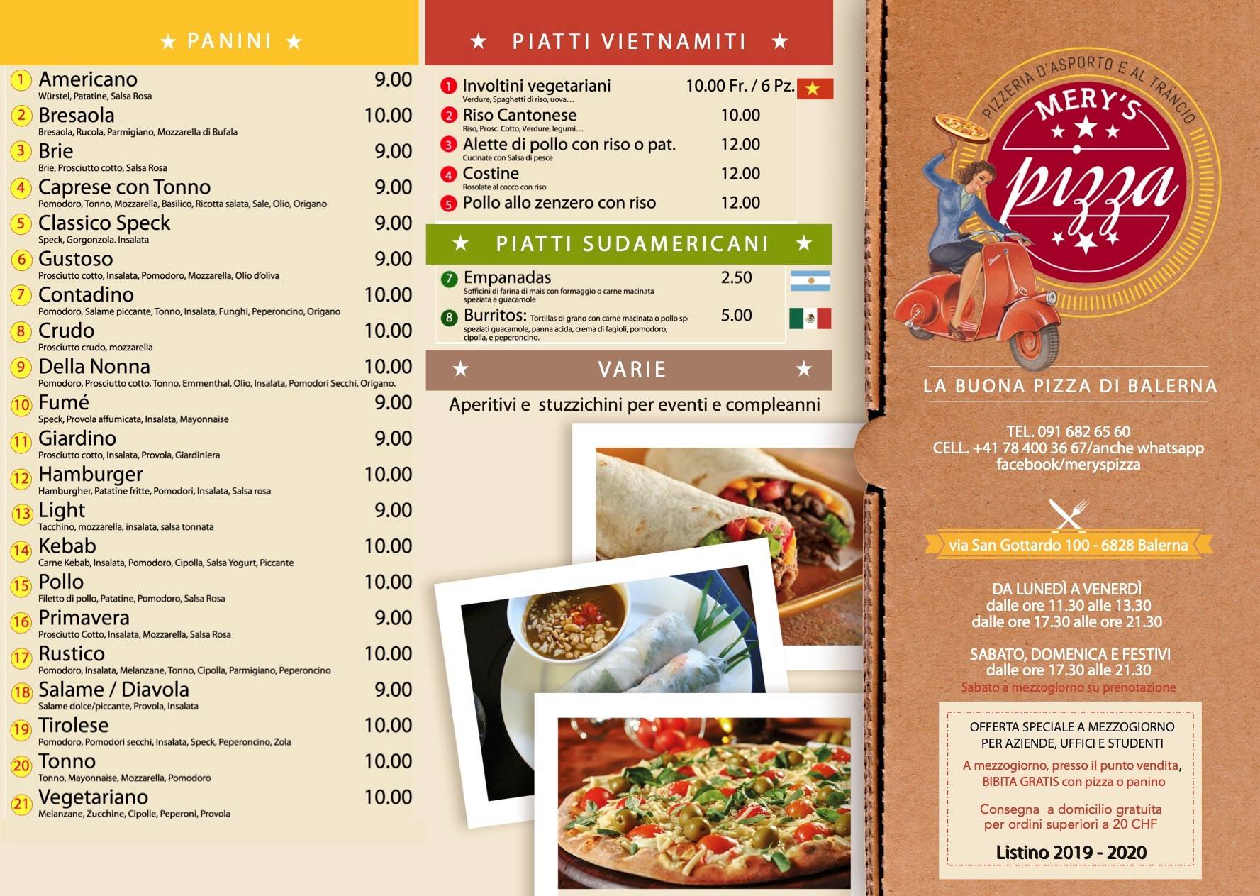 Menu di Mery's Pizza 