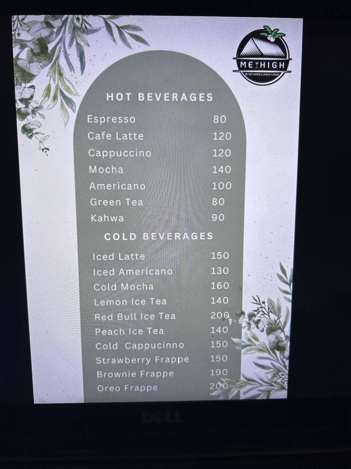 Meyhigh By Hot Wheels Veggie Fusion menu