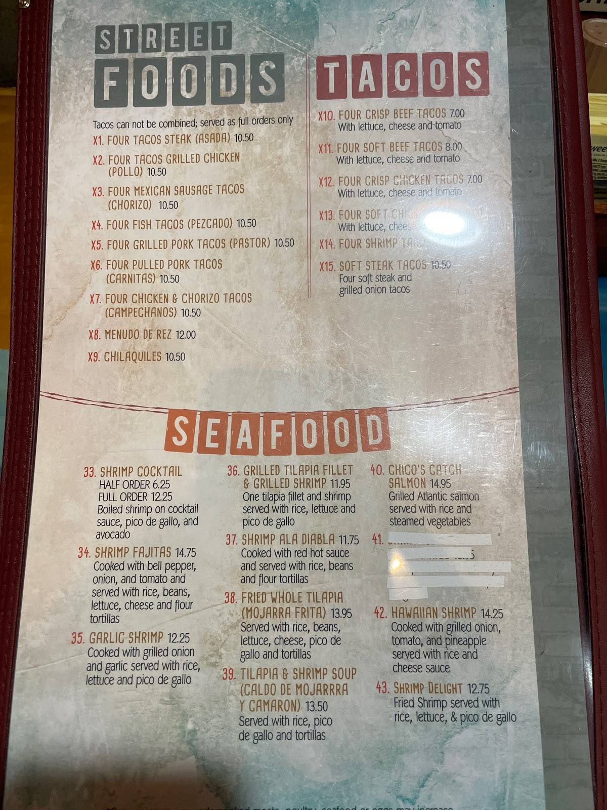 Menu at Mi Casita Mexican Restaurante, Laurel