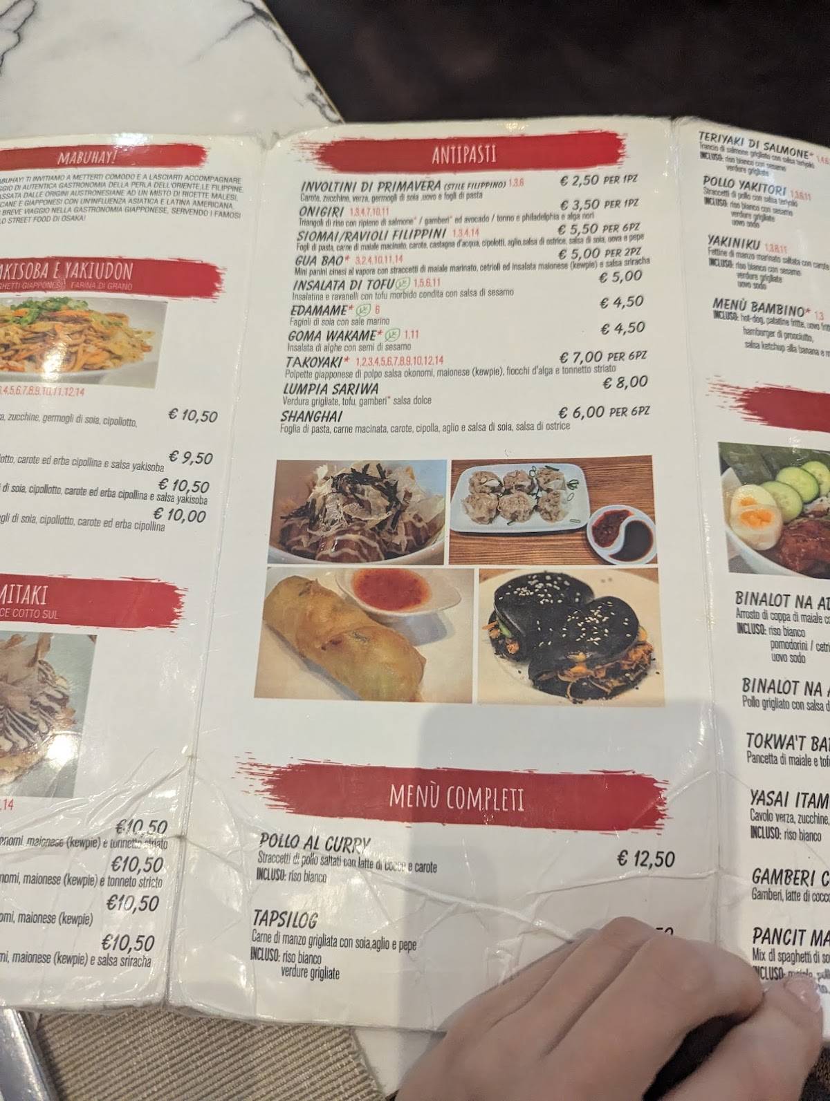 Menu di Ristorante Mabuhay 