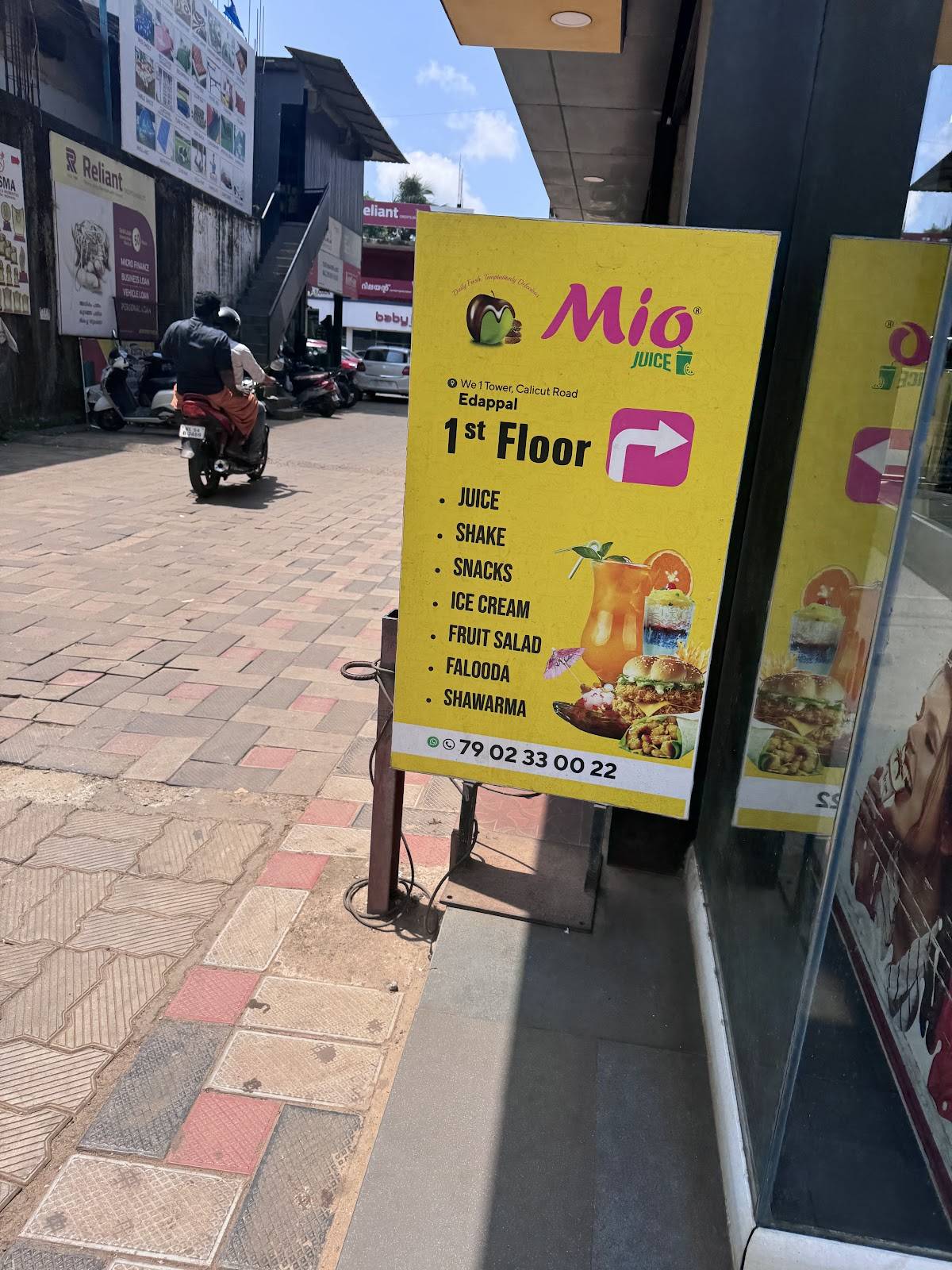 Mio Bakes menu