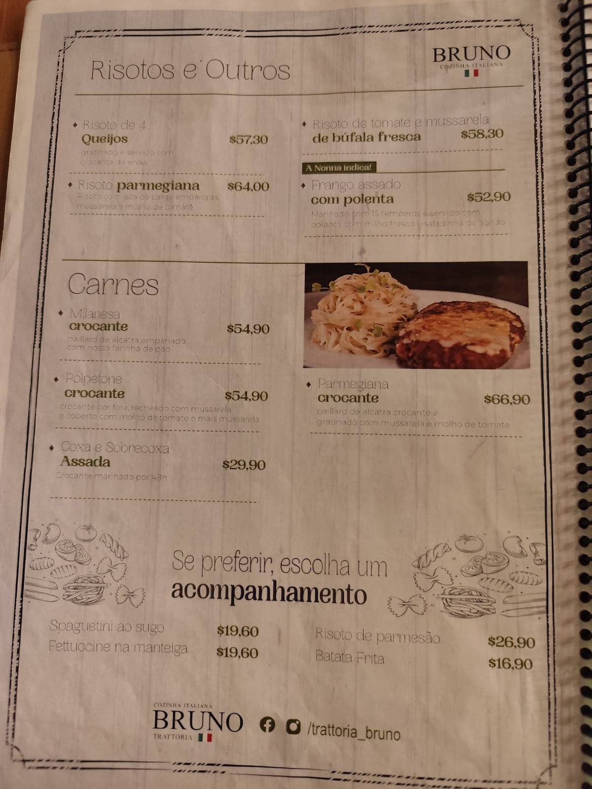 Trattoria Bruno cardápio